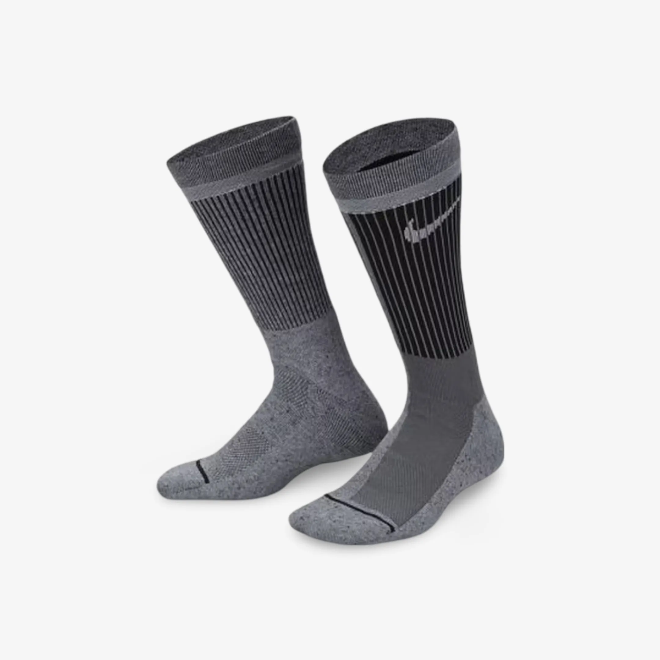 (Kids) Nike Everyday Essential Crew Socks (1 Pack) Black / Grey