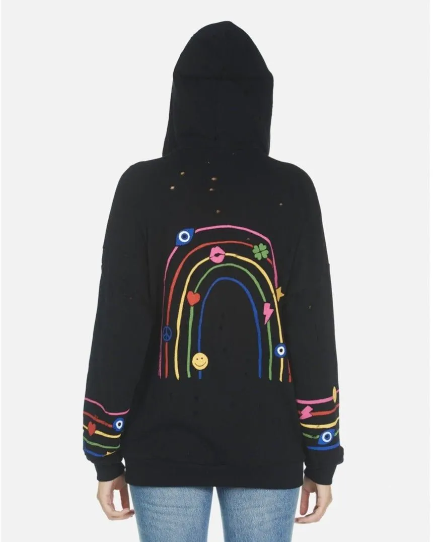 Lauren Moshi Koa Elements Rainbow Zip up Hoodie