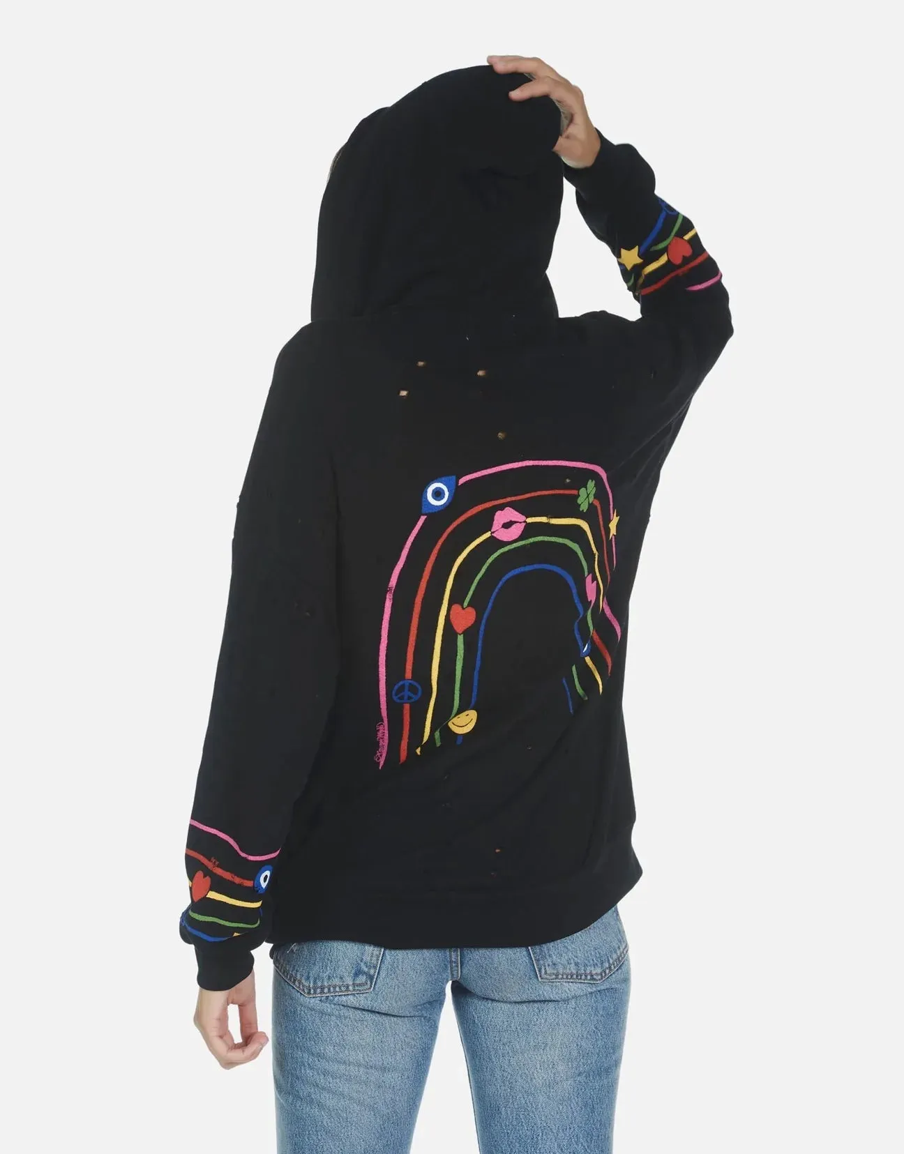 Lauren Moshi Koa Elements Rainbow Zip up Hoodie