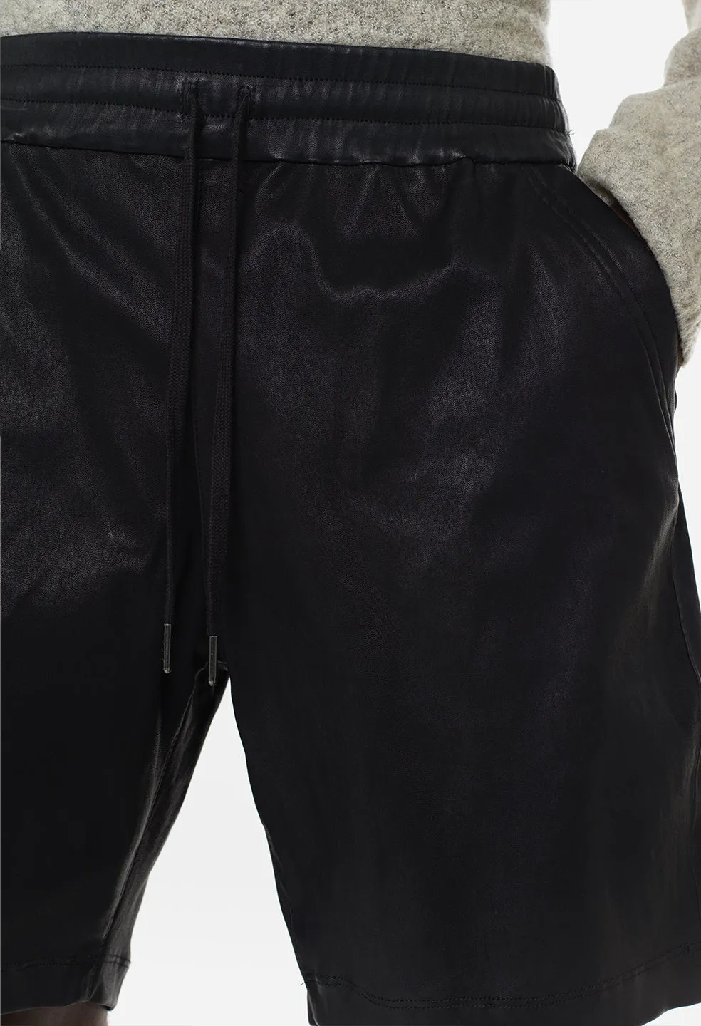 Leather LA Shorts / Black