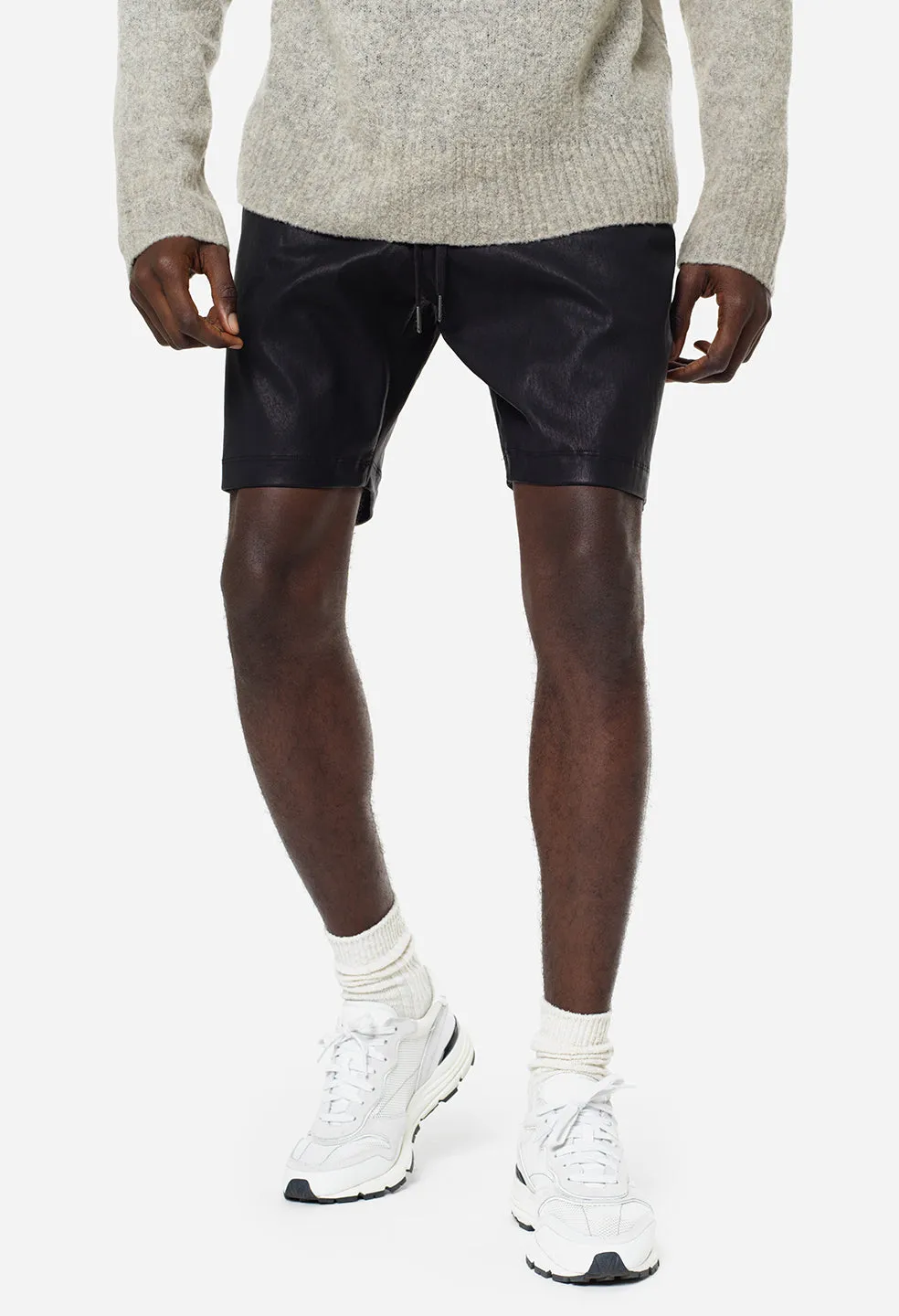 Leather LA Shorts / Black