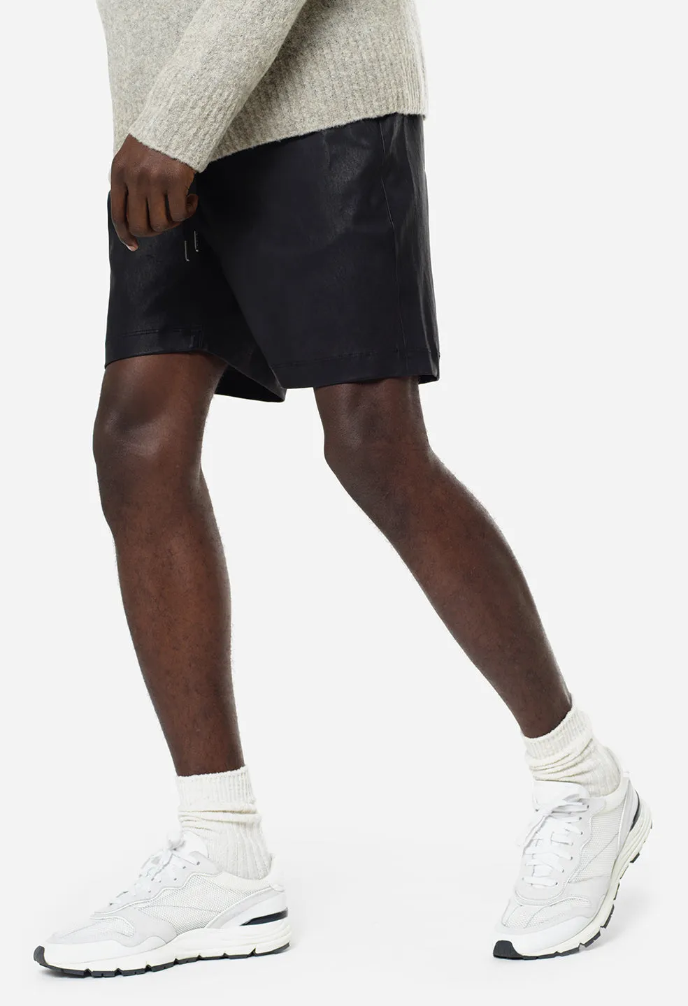 Leather LA Shorts / Black