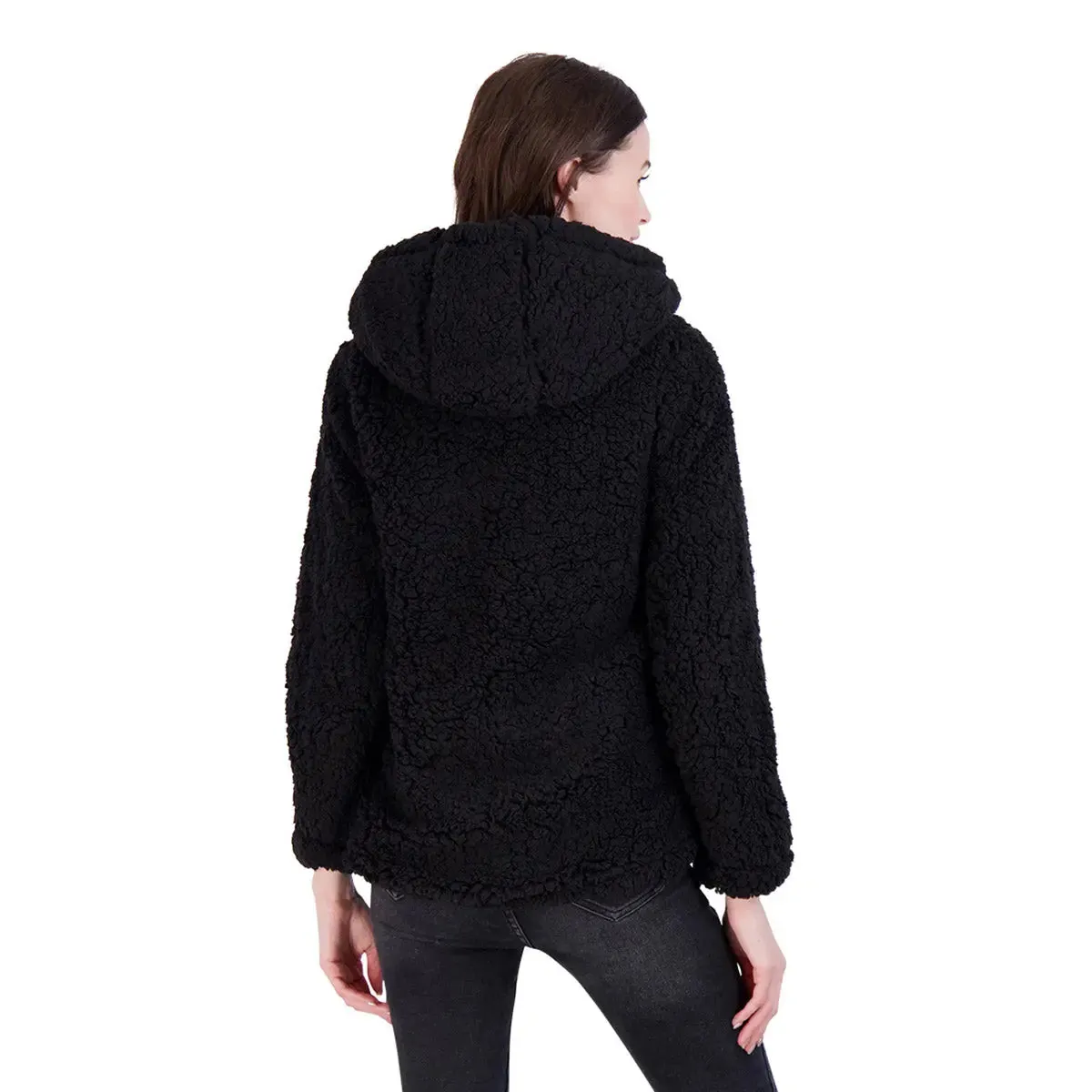 Madden Girl Women's Sherpa Zip Up Jacket