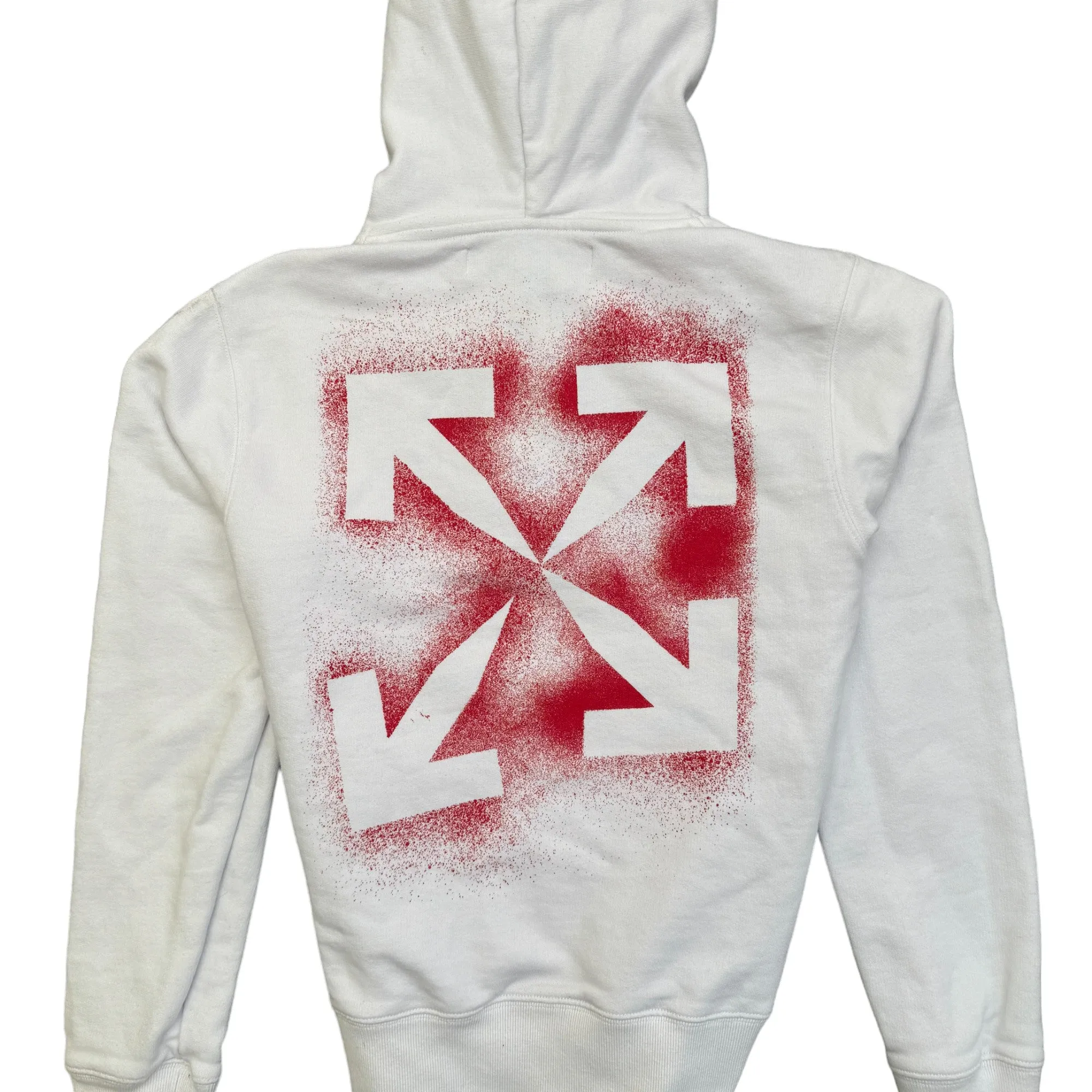 Men's Arrow Logo Hoodie White Size XS