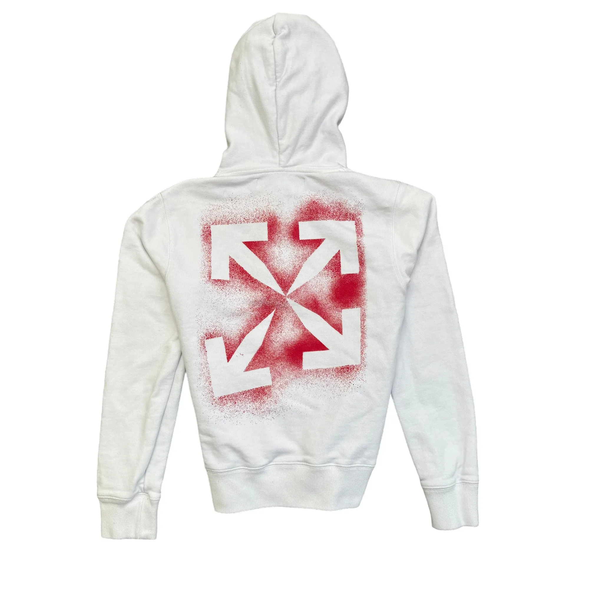 Men's Arrow Logo Hoodie White Size XS