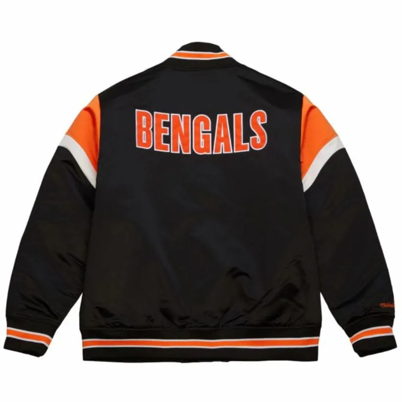 Mitchell & Ness NFL Cincinnati Bengals Heavyweight Satin Jacket (Black)