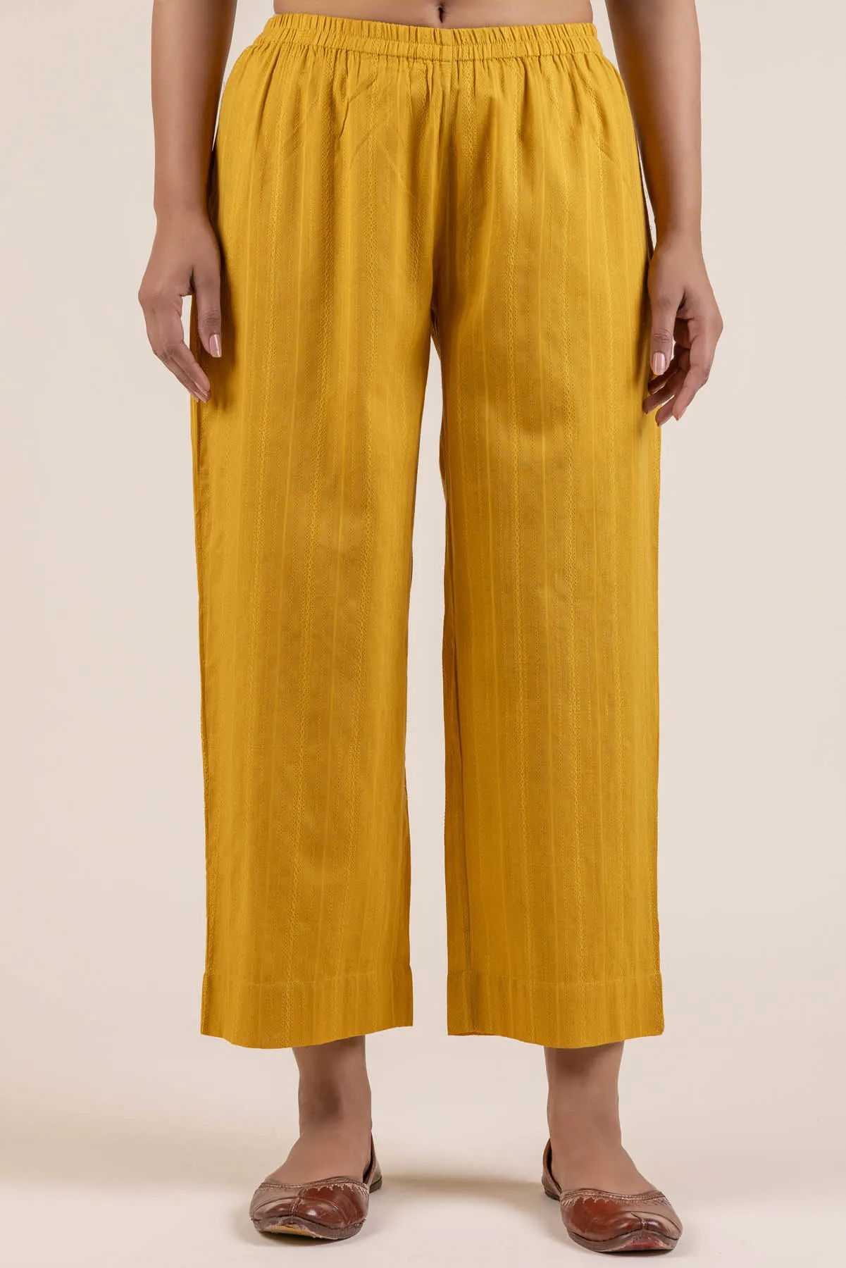 Mustard Dobby Trousers