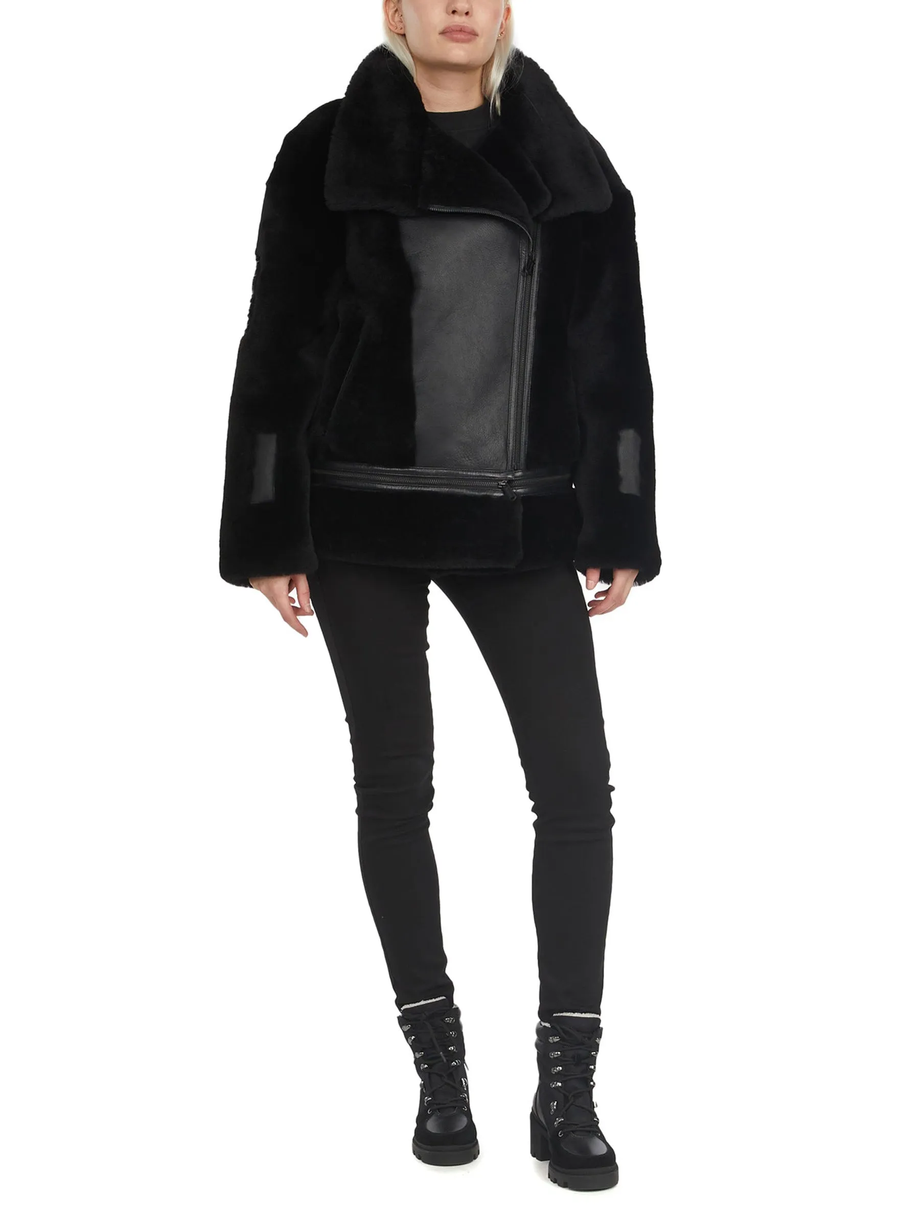 Naomi Women's Shearling Perfecto Jacket