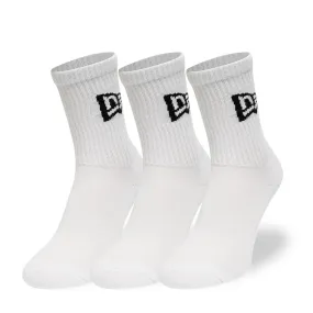 NEW ERA Flag 3 Pack Crew White Socks