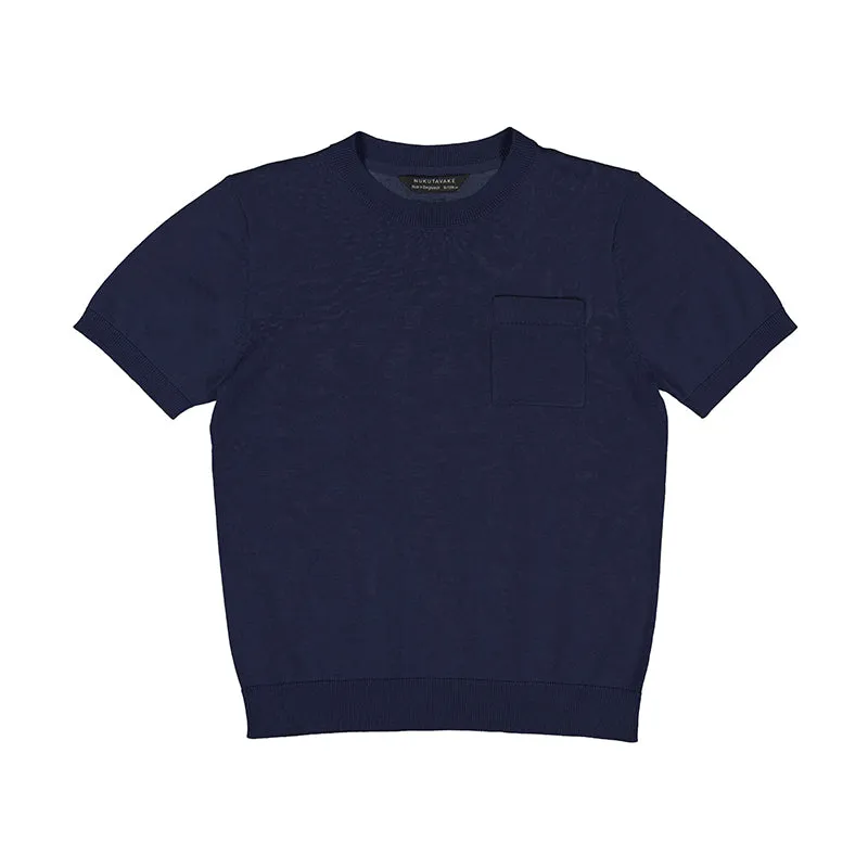 Nukutavake Short Sleeve Navy Sweater_6332-51