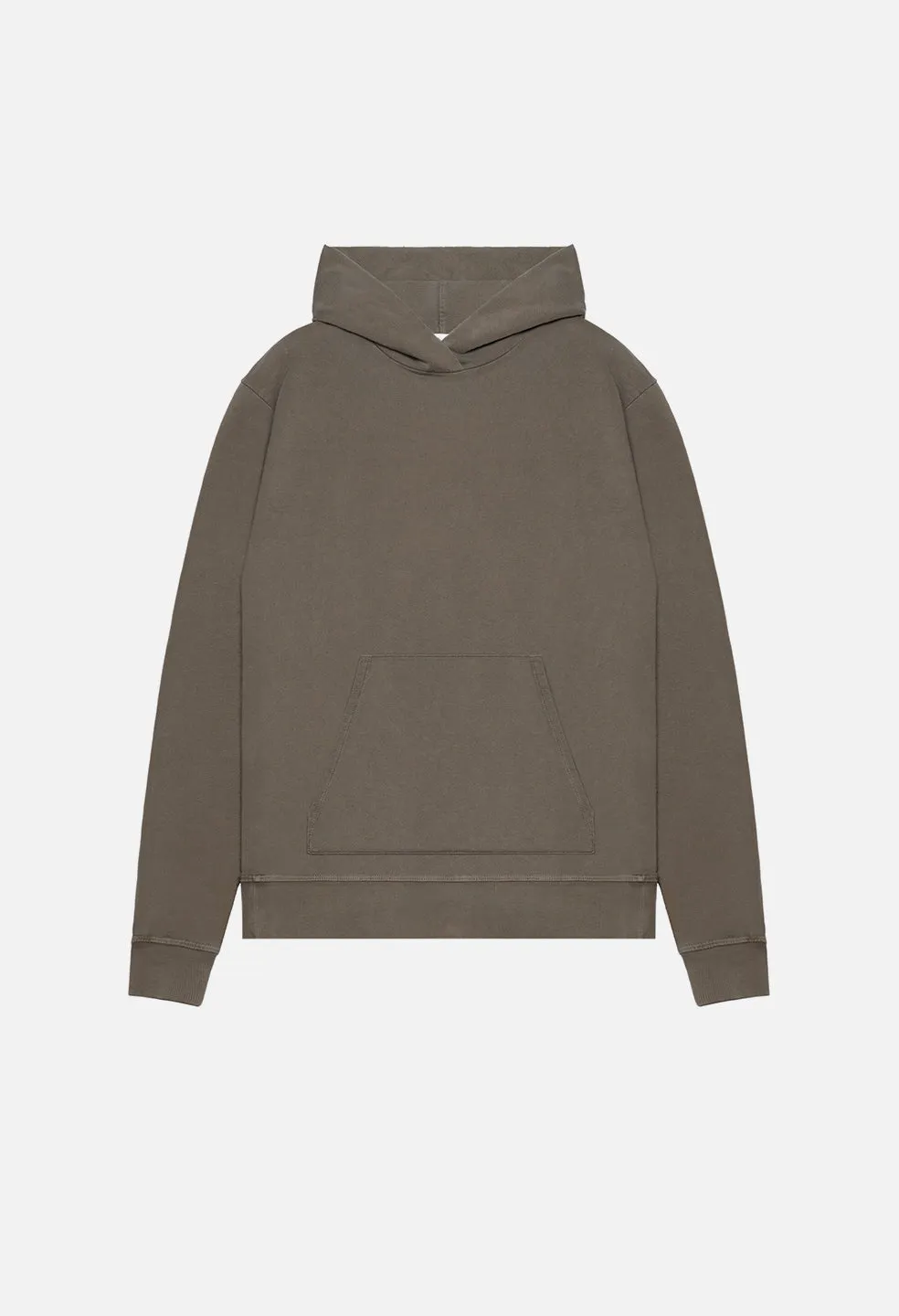 Oversized Cropped Hoodie / Brown