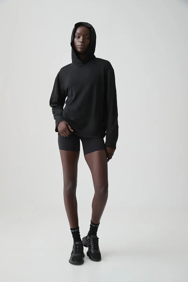 Panelled Merino Long Sleeve Hoodie 450