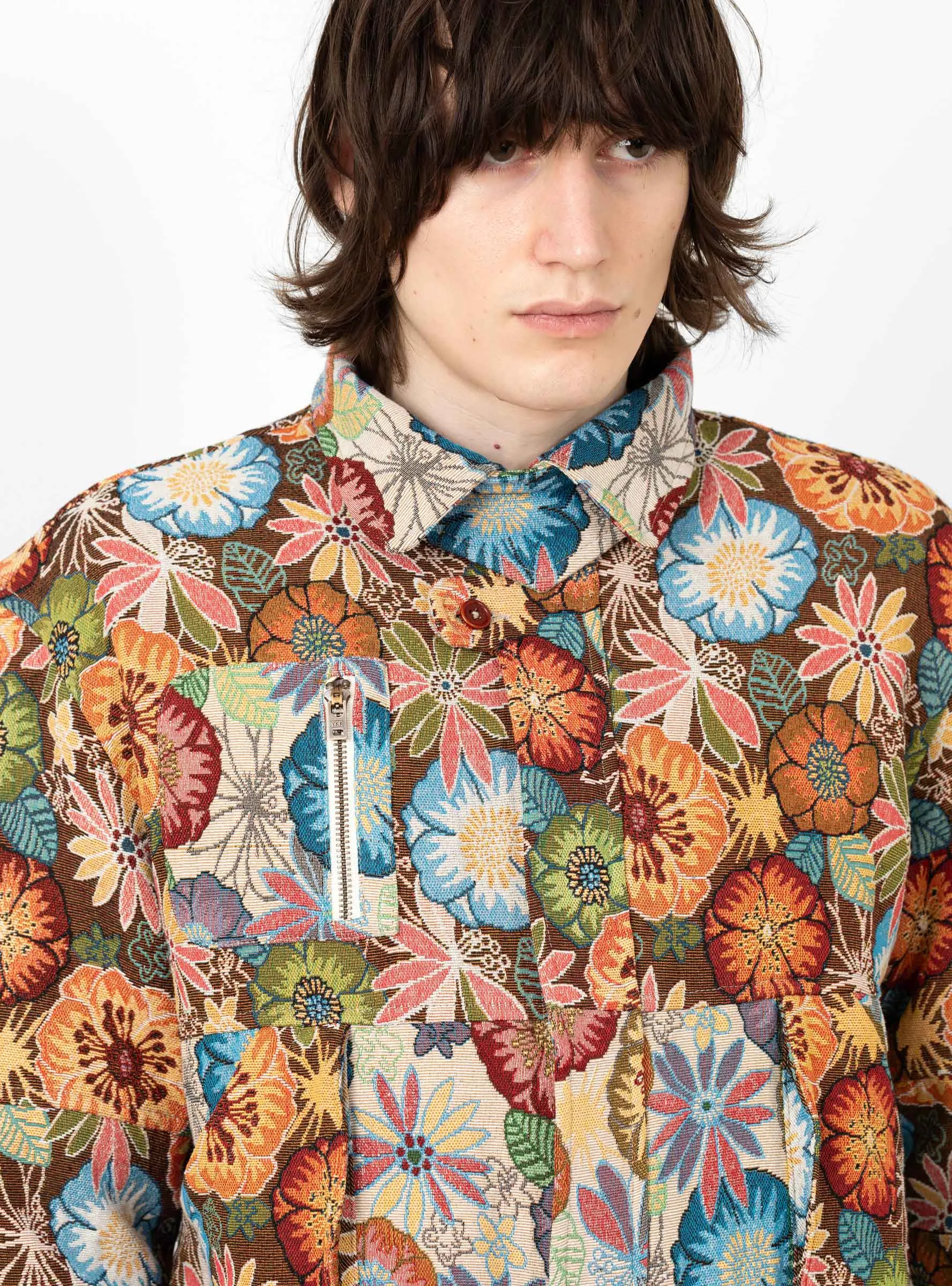 Floral Melange Pine Blouson Jacket with Enhanced Features