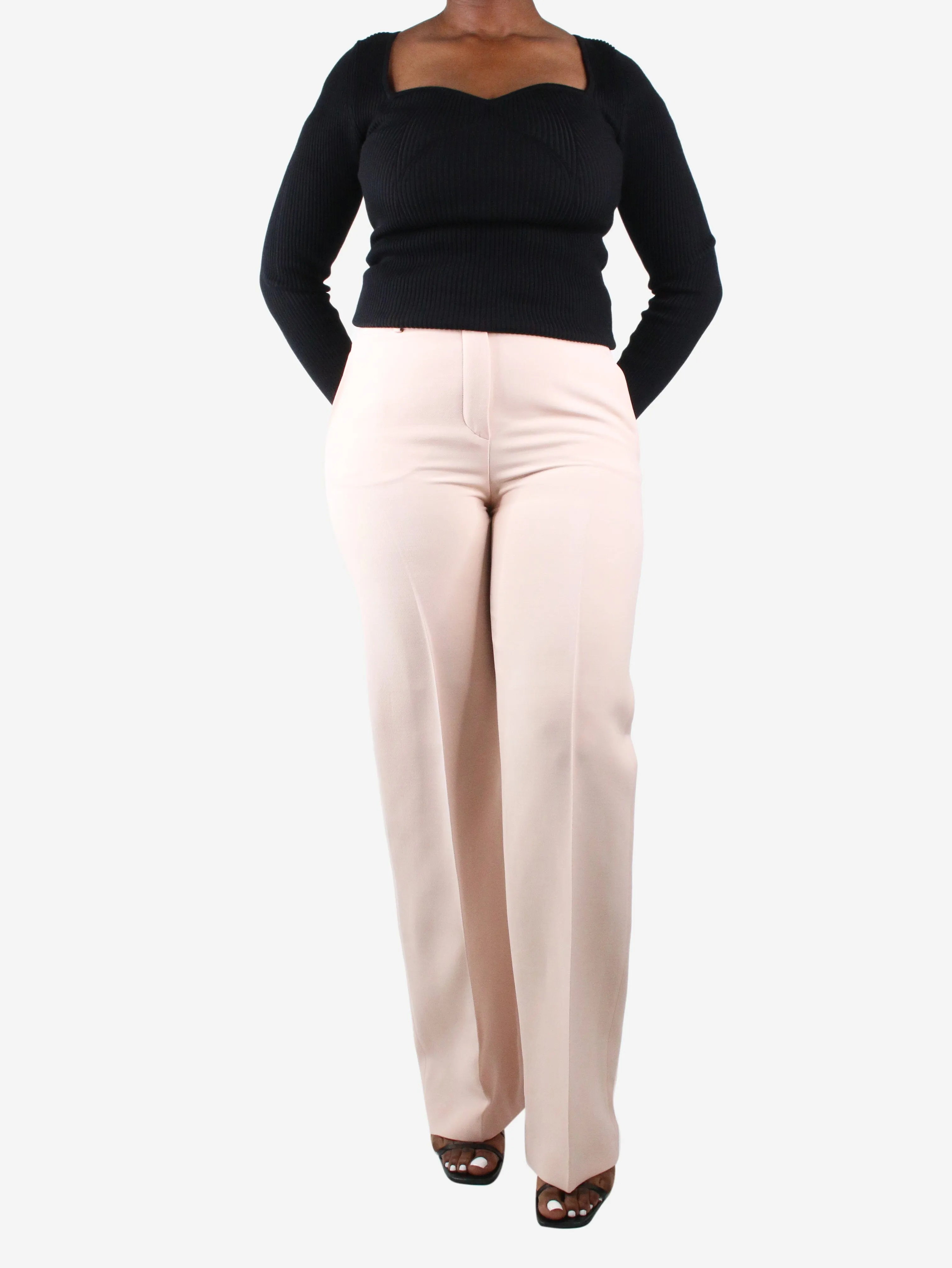 Pink tailored trousers - size IT 44