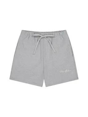 Prior Embroidery Logo Fitted Sweatshorts Heather Grey