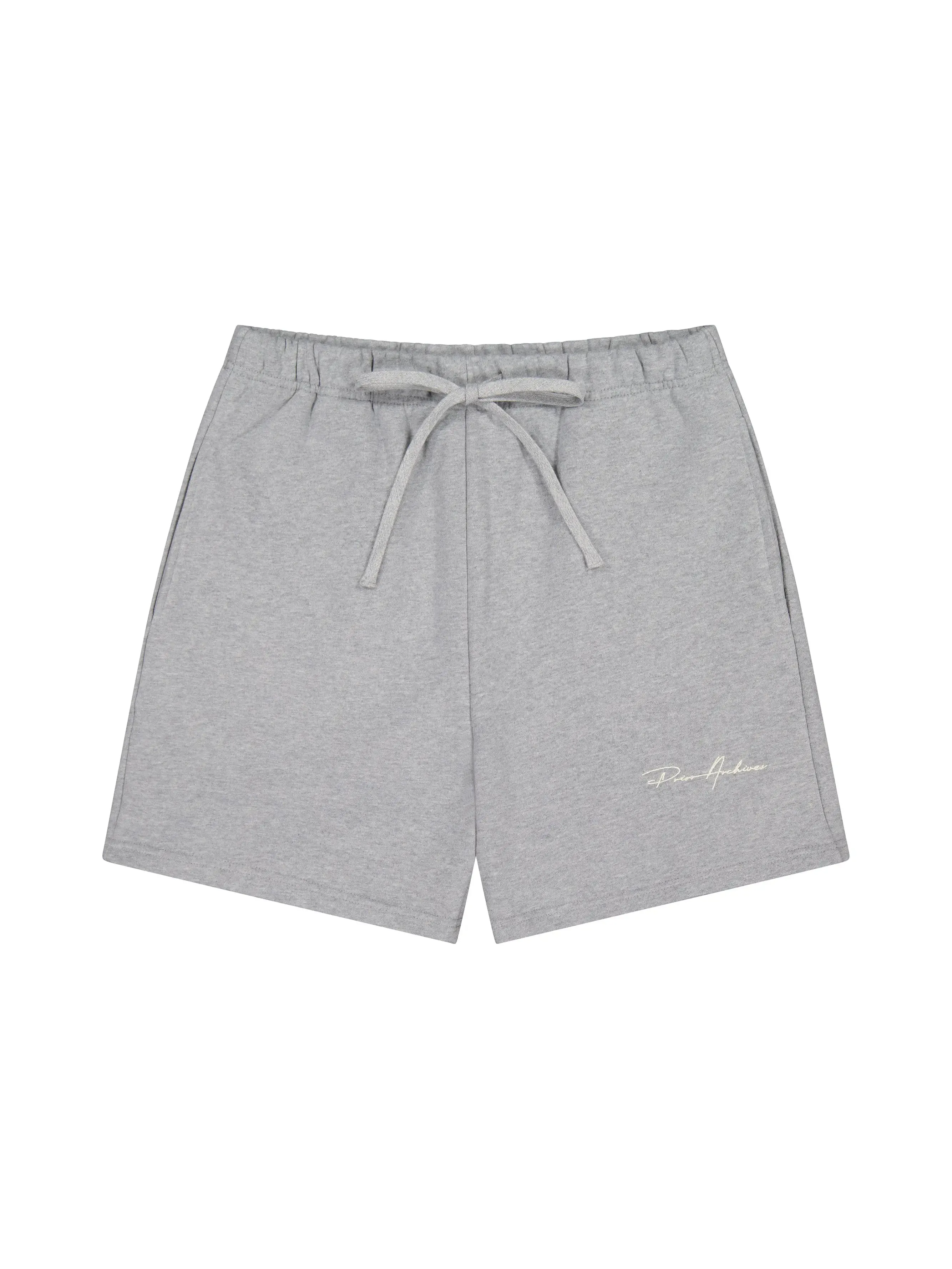 Prior Embroidery Logo Fitted Sweatshorts Heather Grey