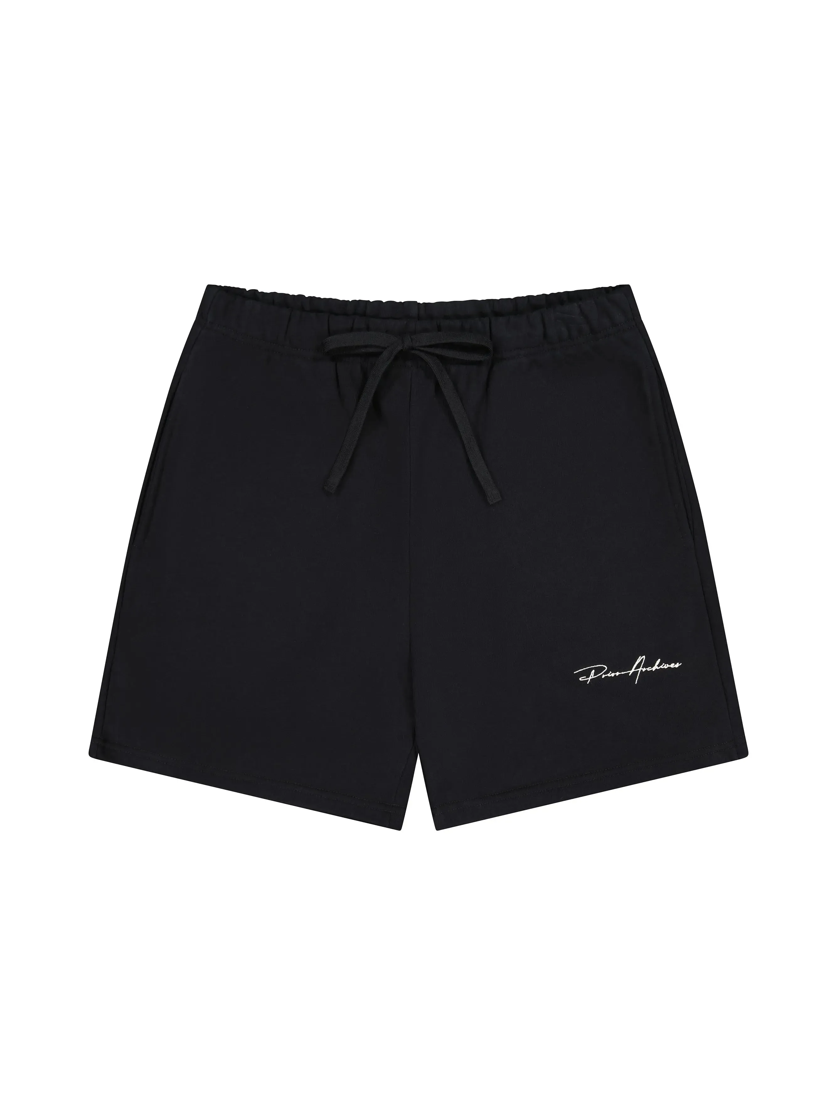 Prior Embroidery Logo Fitted Sweatshorts Onyx