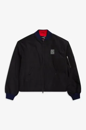 Raf Simons Black Wadded Bomber Jacket