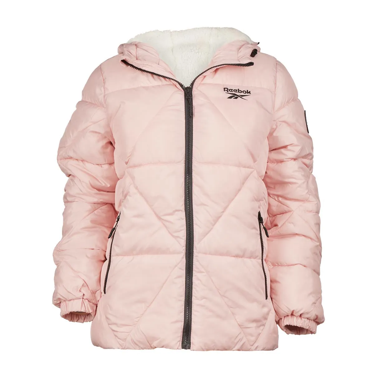 Reebok Women's Puffer Jacket with Sherpa Lining