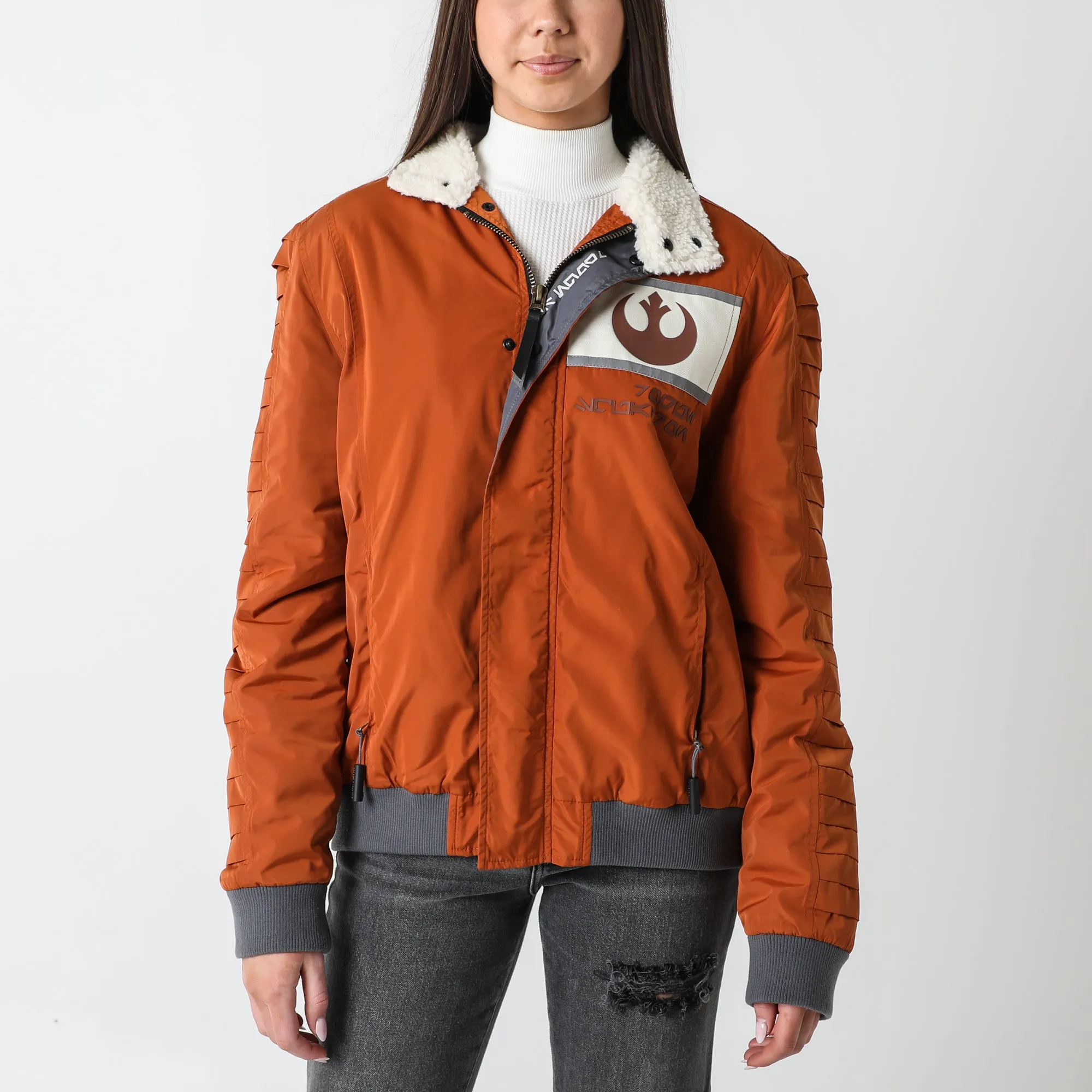 Rogue Squadron Pilot-Inspired Leather Bomber Jacket