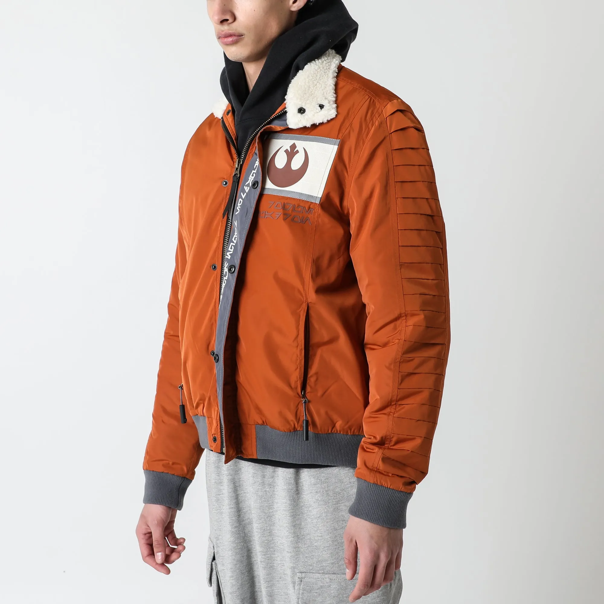 Rogue Squadron Pilot-Inspired Leather Bomber Jacket