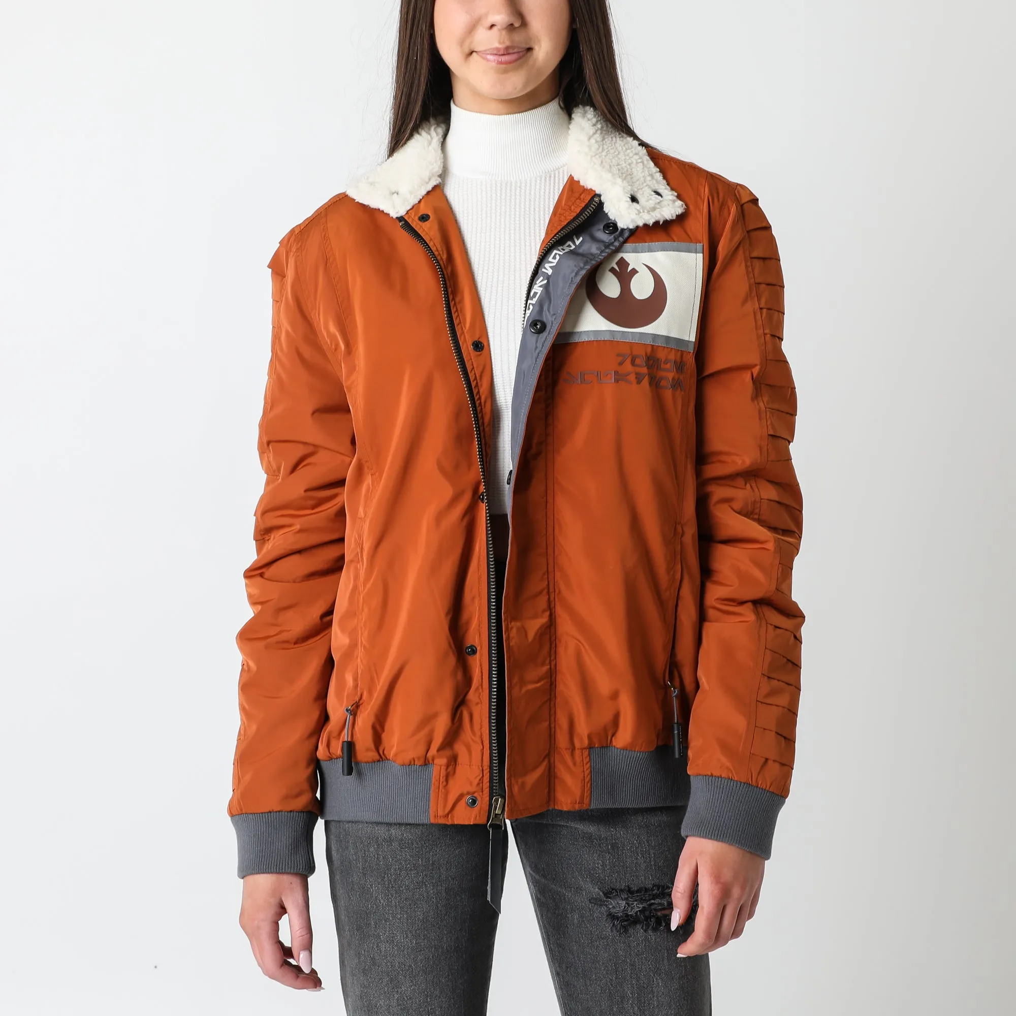 Rogue Squadron Pilot-Inspired Leather Bomber Jacket