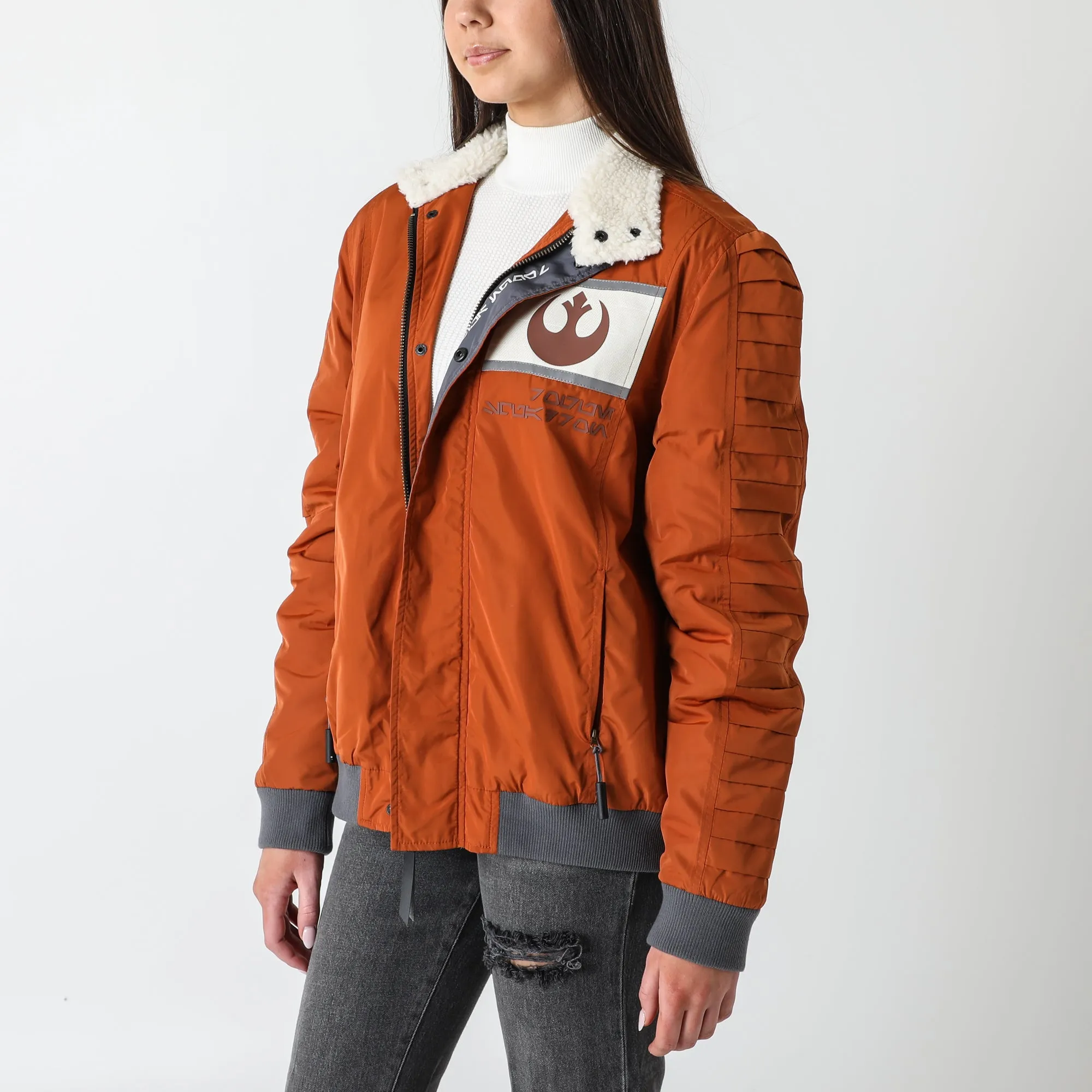 Rogue Squadron Pilot-Inspired Leather Bomber Jacket