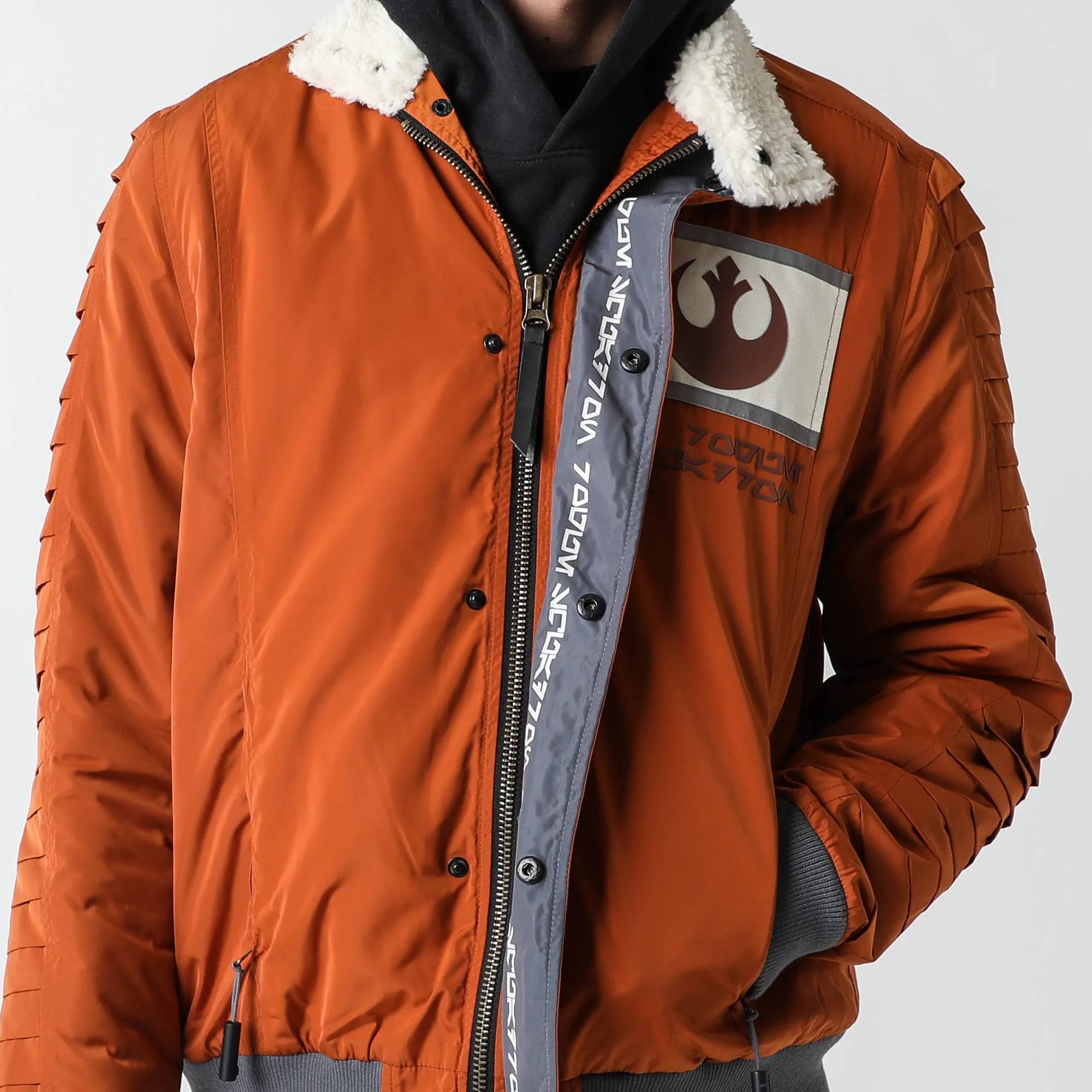 Rogue Squadron Pilot-Inspired Leather Bomber Jacket