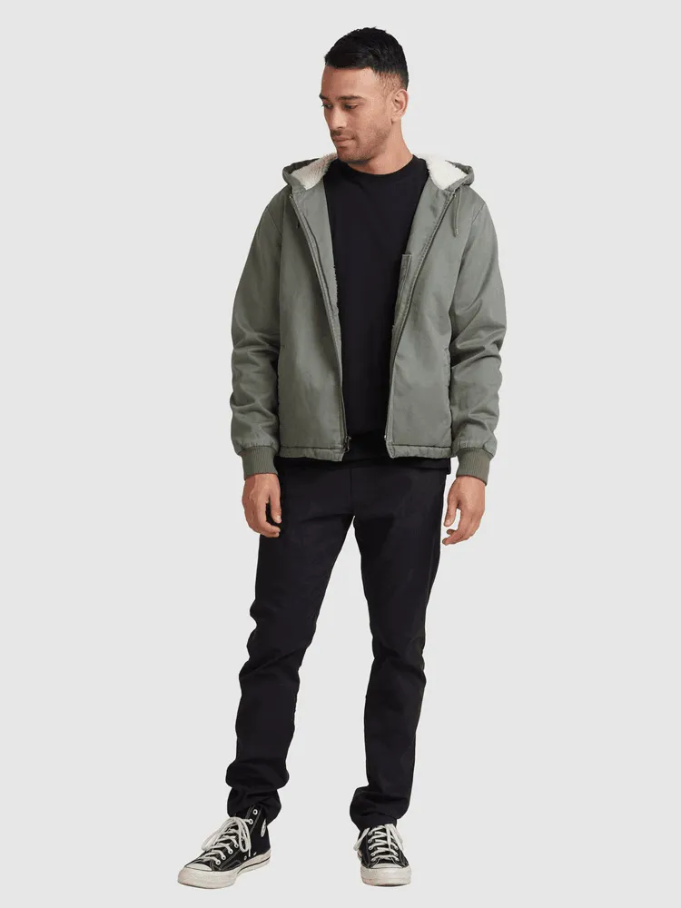 RVCA Cali Hooded Sherpa Jacket - Sequoia Green