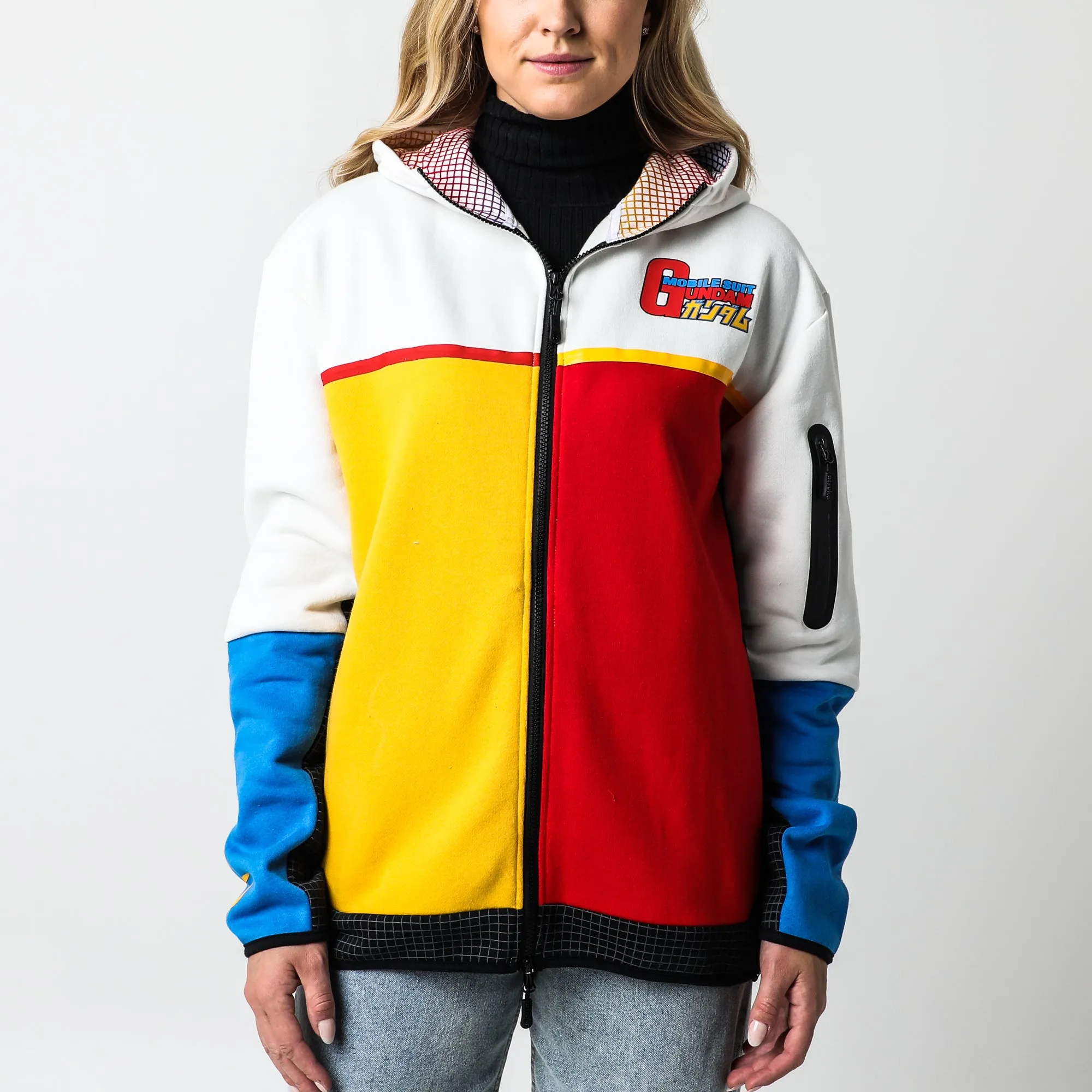 RX-78-2 Contrast Zip Hoodie