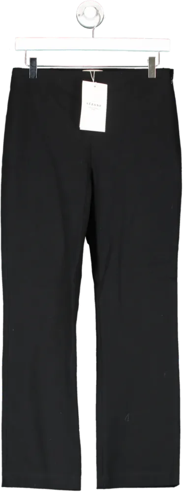 Ciara Black 7/8 High Waisted Trousers by Sezane, UK Size 10