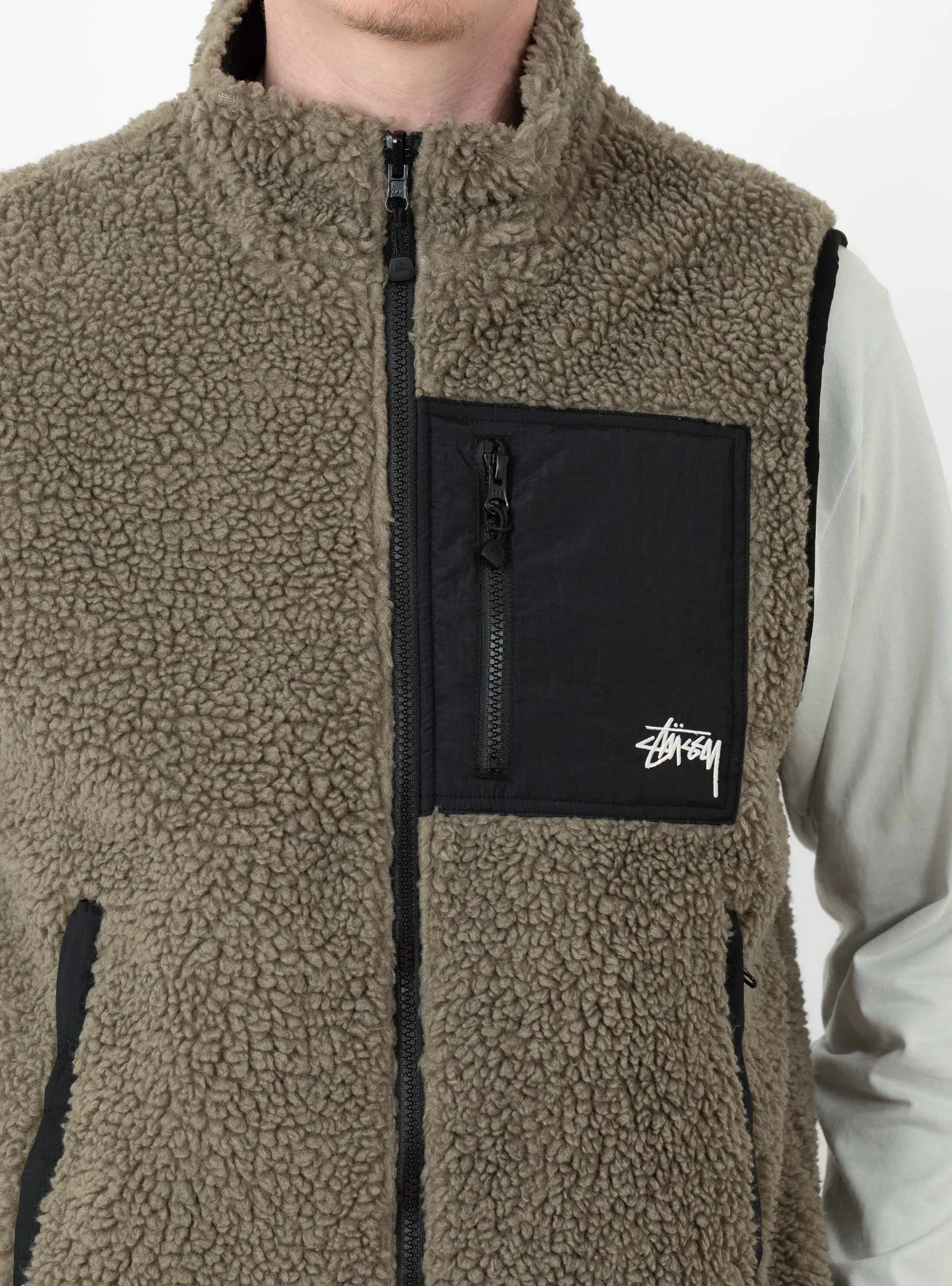 Sherpa Reversible Vest Stone