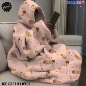 Snuggly™ Oversized Ice Cream Lover Blanket Hoodie