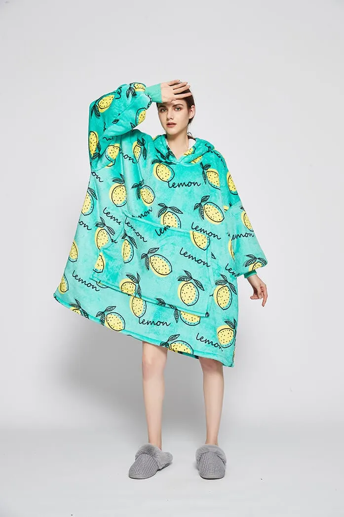 Snuggly™ Oversized When Life Gives You Lemons Blanket Hoodie