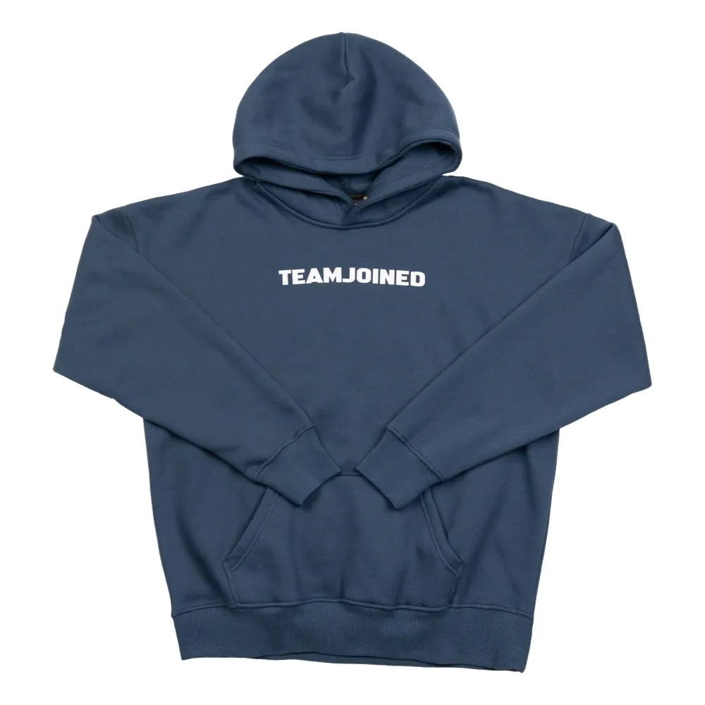 TEAMJOINED JOINED LOGO FLEECE OVERSIZED HOODIE-DARK BLUE