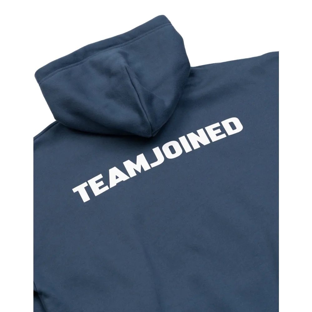 TEAMJOINED JOINED LOGO FLEECE OVERSIZED HOODIE-DARK BLUE