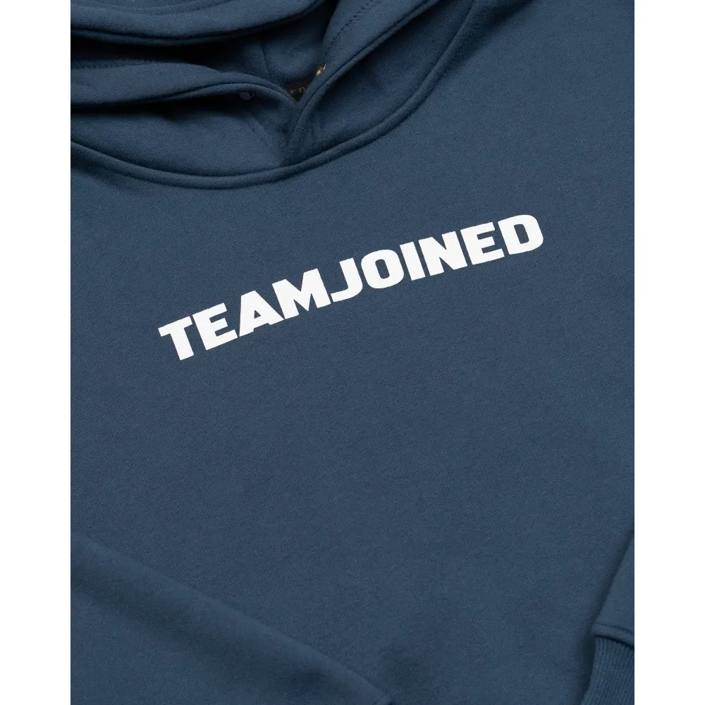 TEAMJOINED JOINED LOGO FLEECE OVERSIZED HOODIE-DARK BLUE