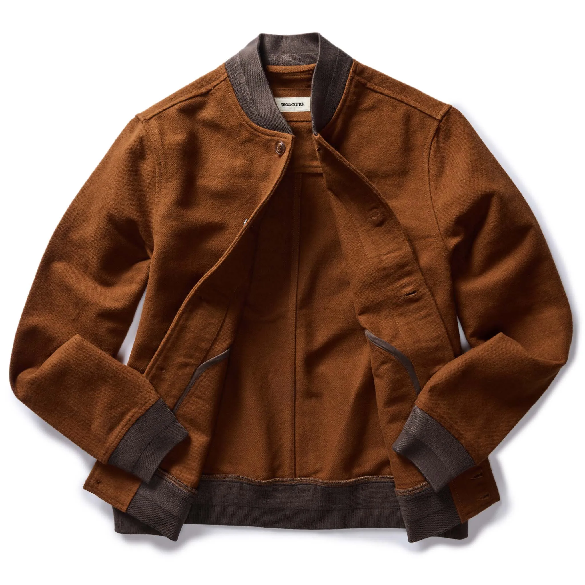 Tarnished Copper Moleskin Bomber Jacket