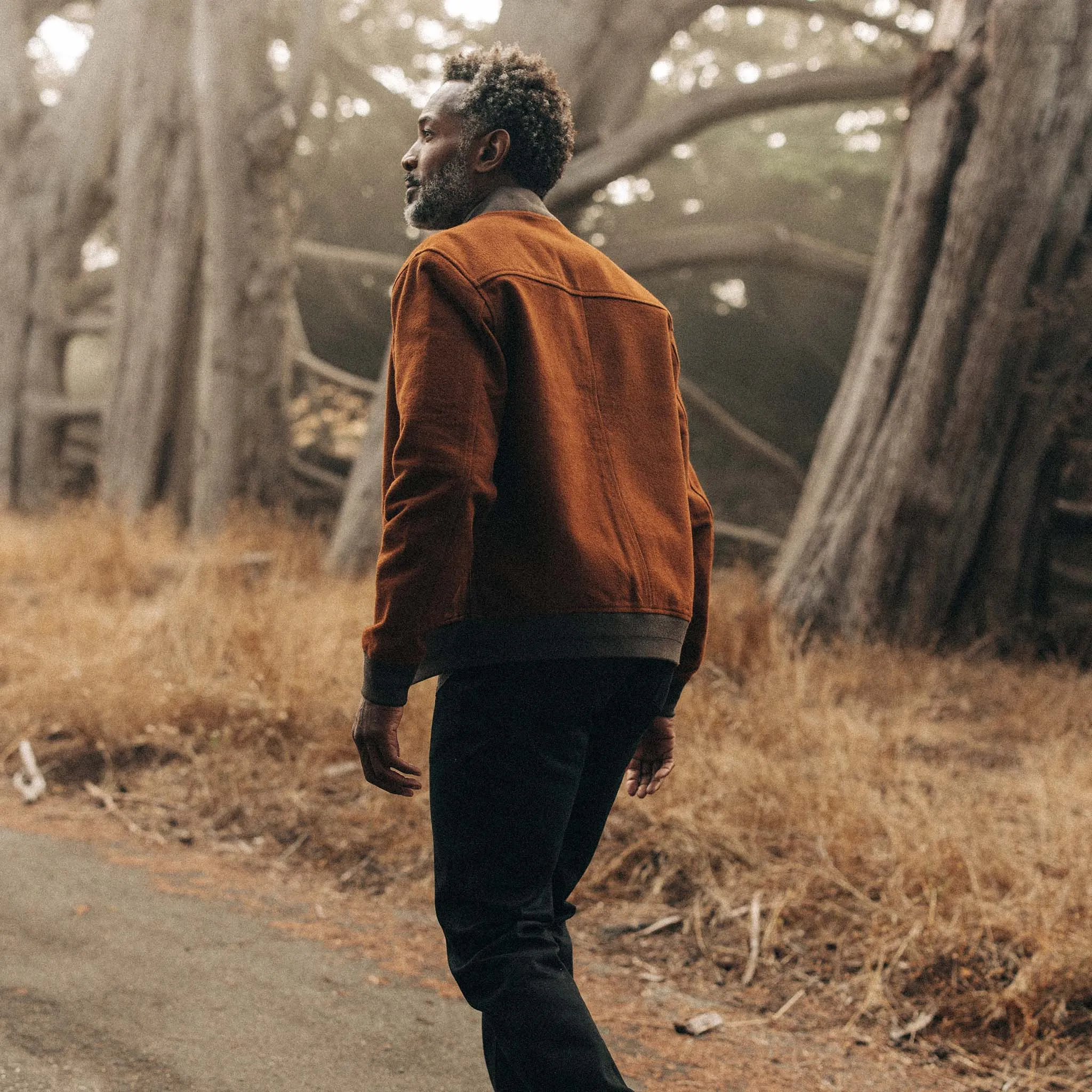 Tarnished Copper Moleskin Bomber Jacket