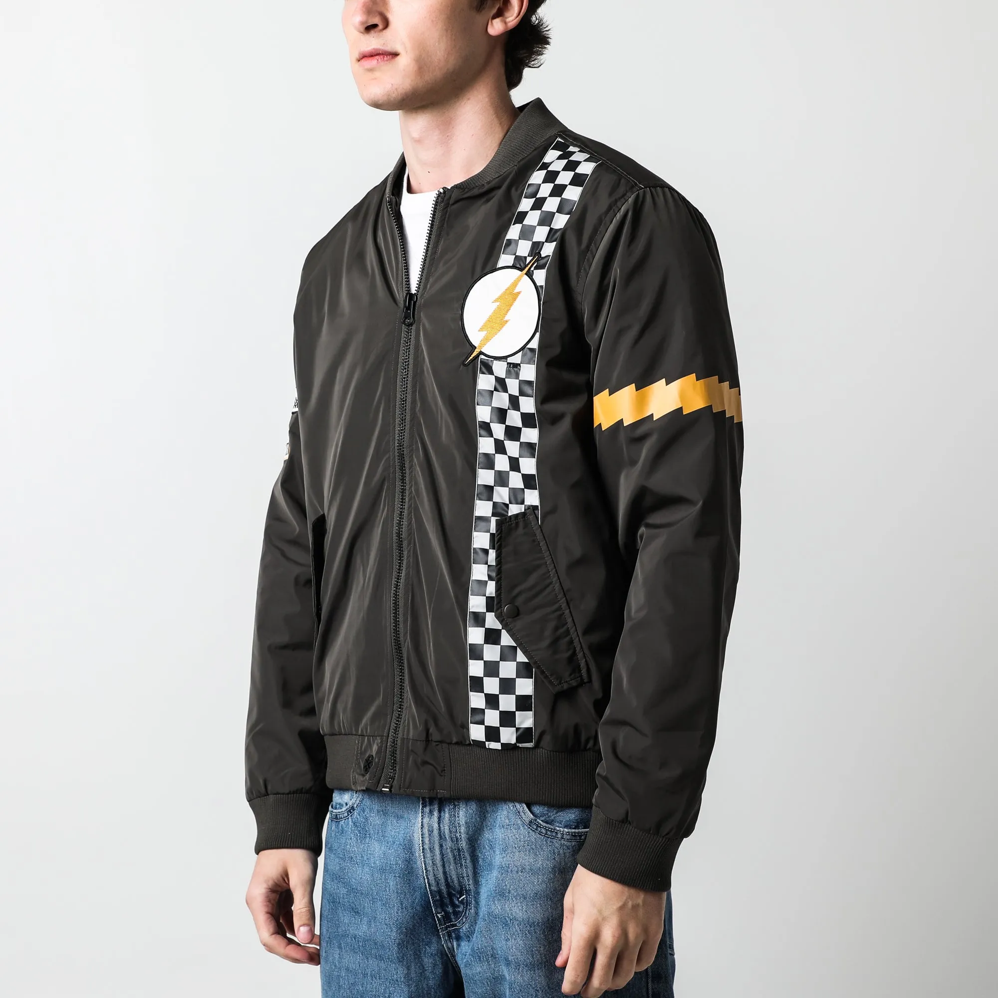 The Flash Checkered Bomber Jacket