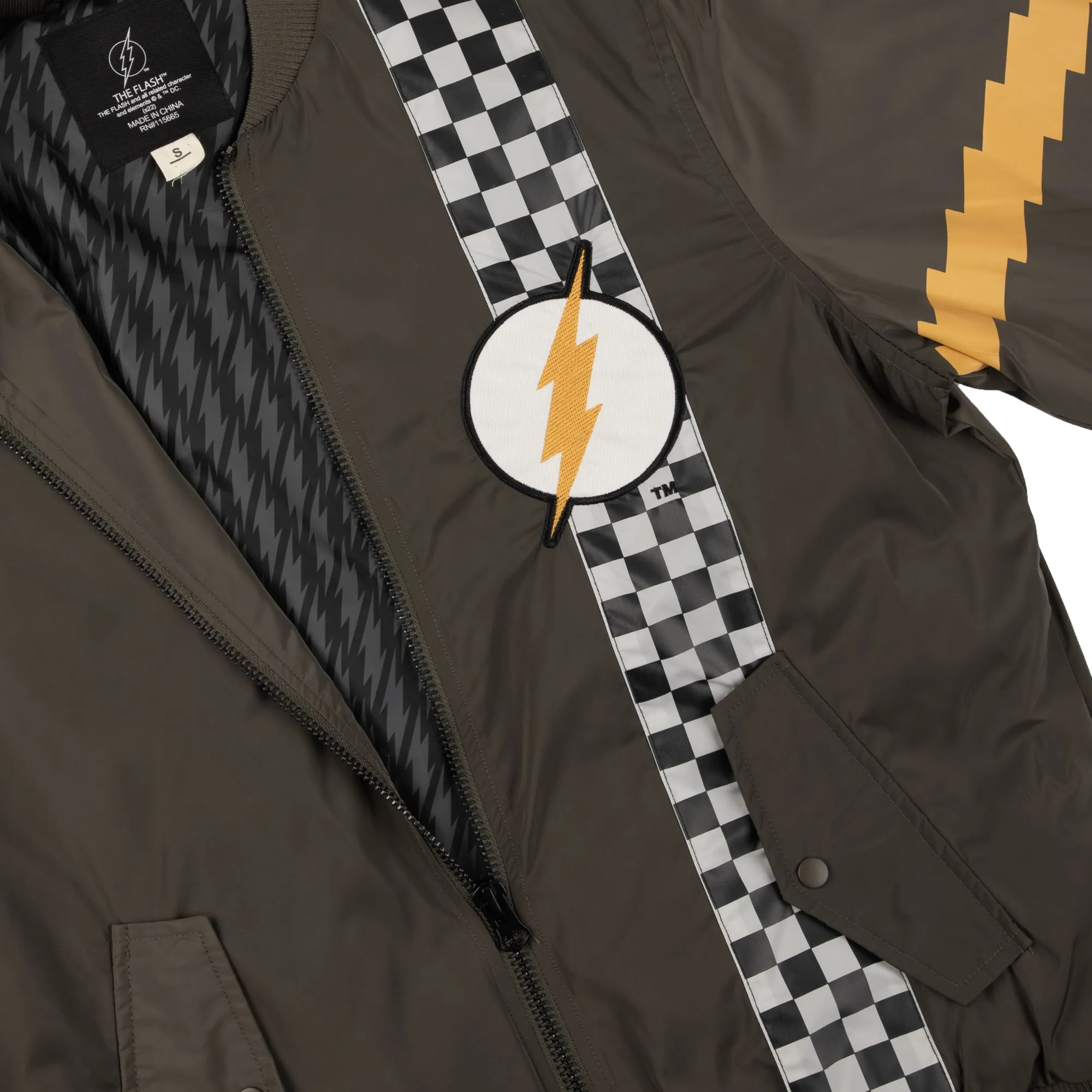 The Flash Checkered Bomber Jacket