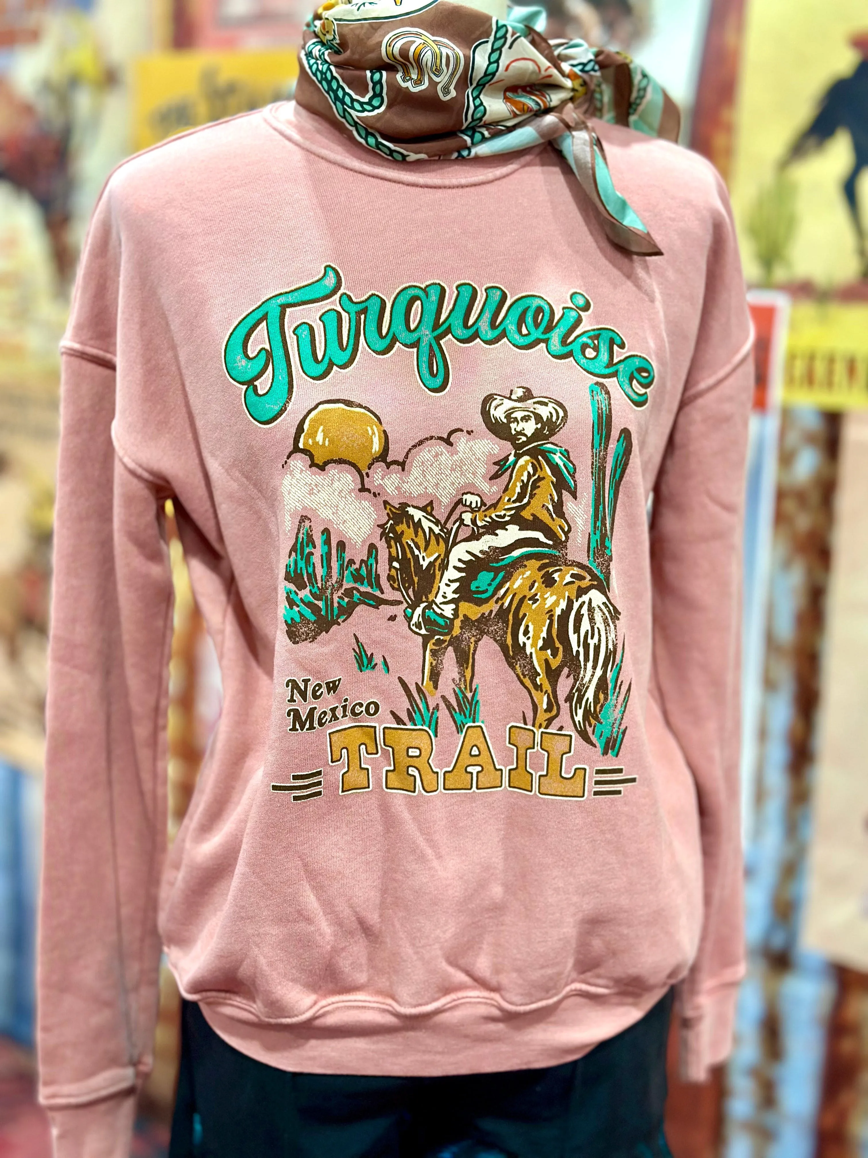 The Peachy Turquoise Trail Sweatshirt