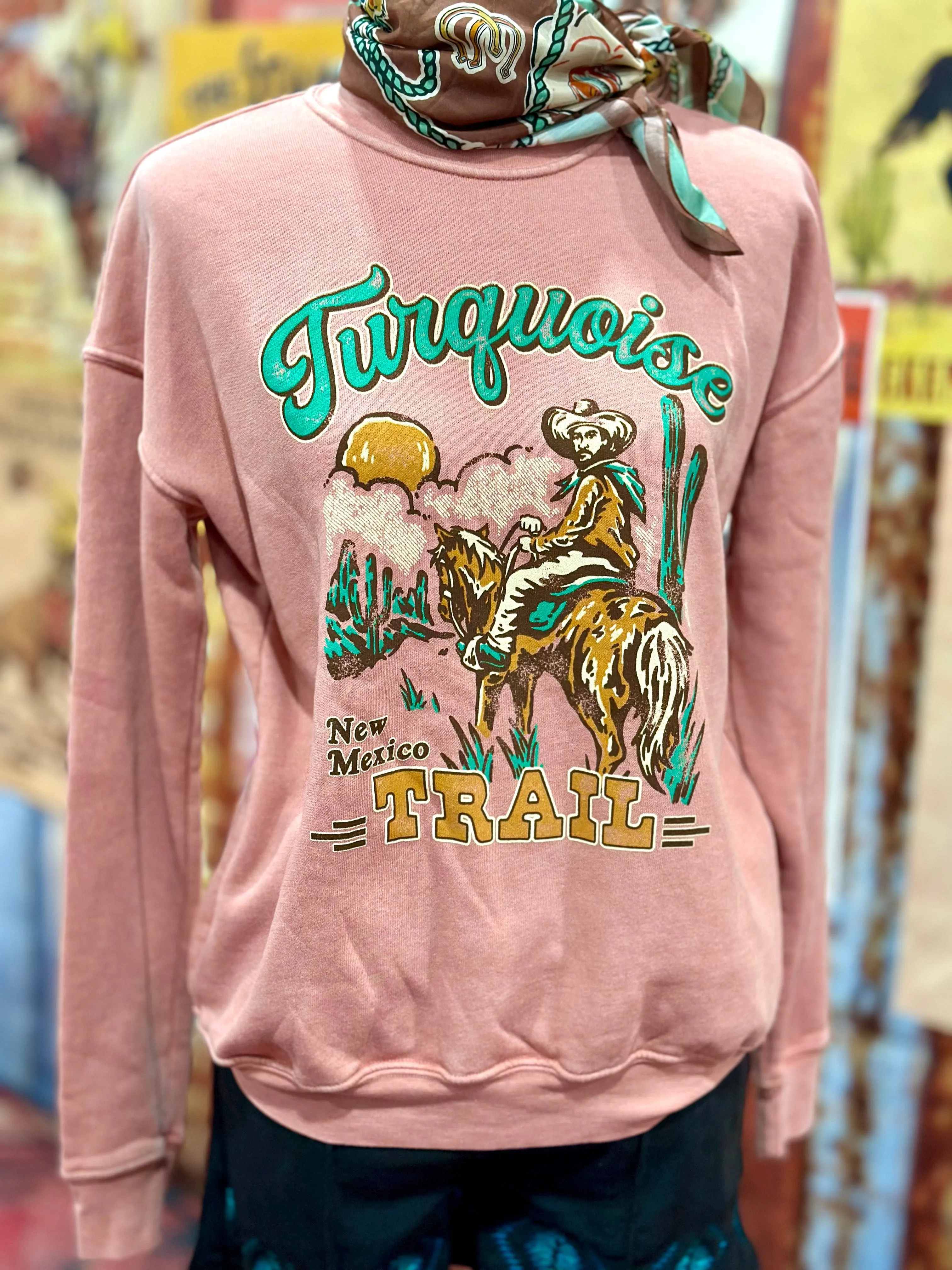 The Peachy Turquoise Trail Sweatshirt