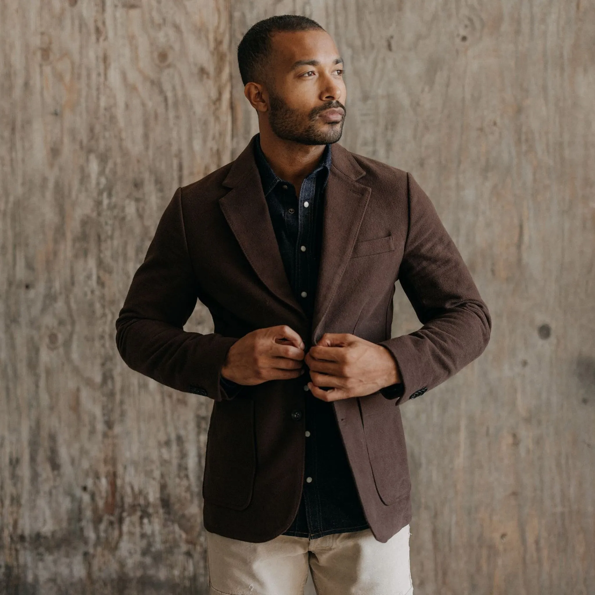 Dark Chestnut Moleskin Sheffield Sportcoat