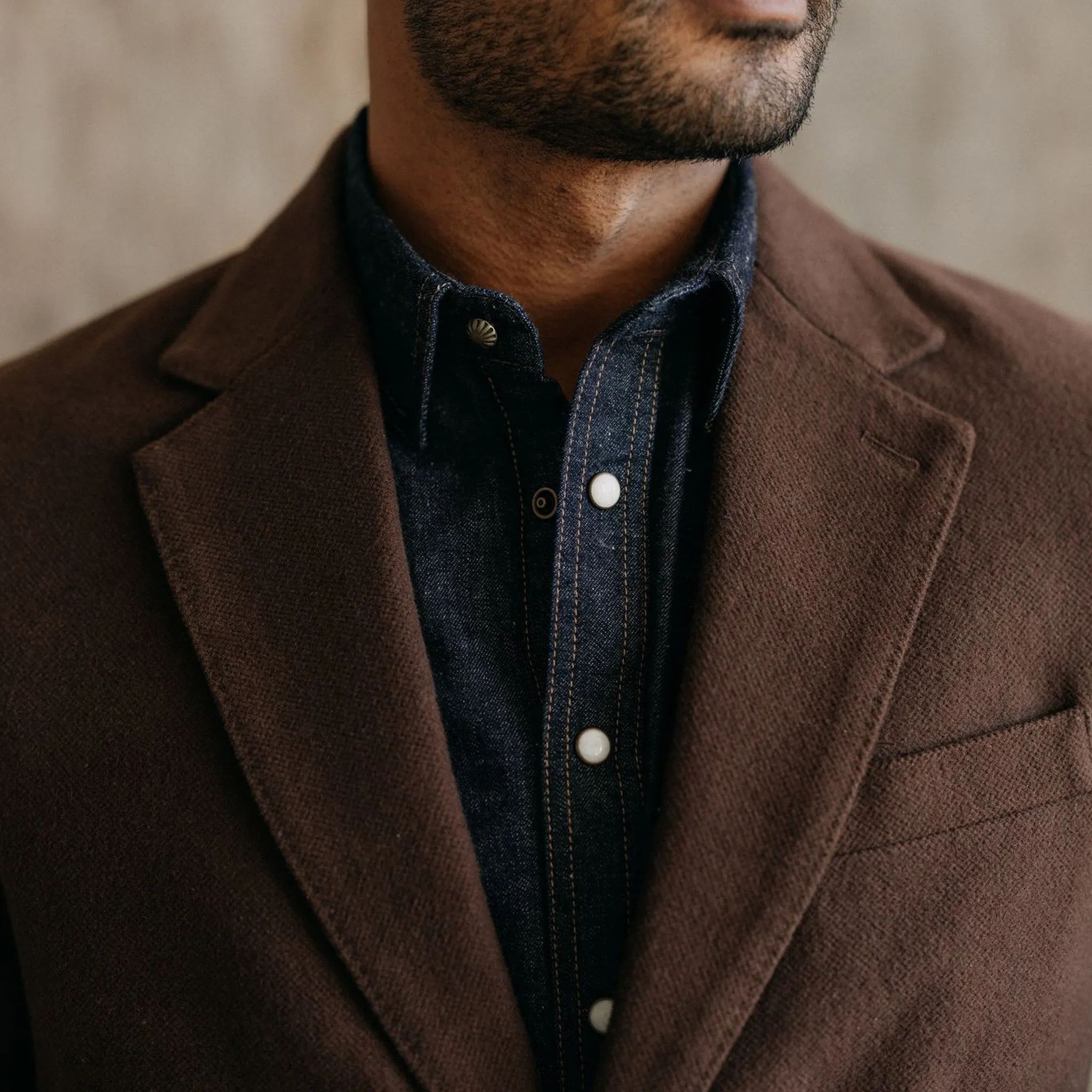 Dark Chestnut Moleskin Sheffield Sportcoat