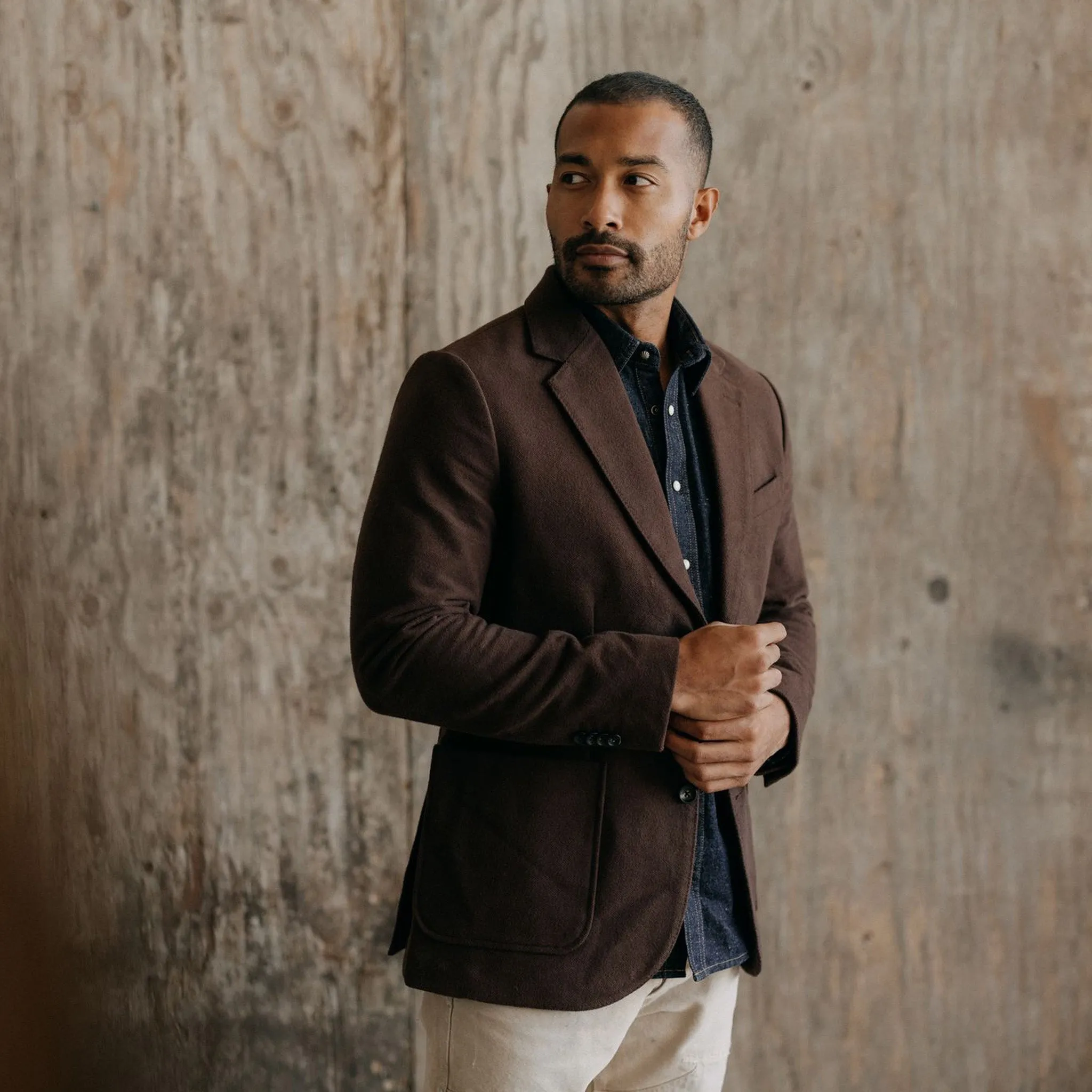 Dark Chestnut Moleskin Sheffield Sportcoat