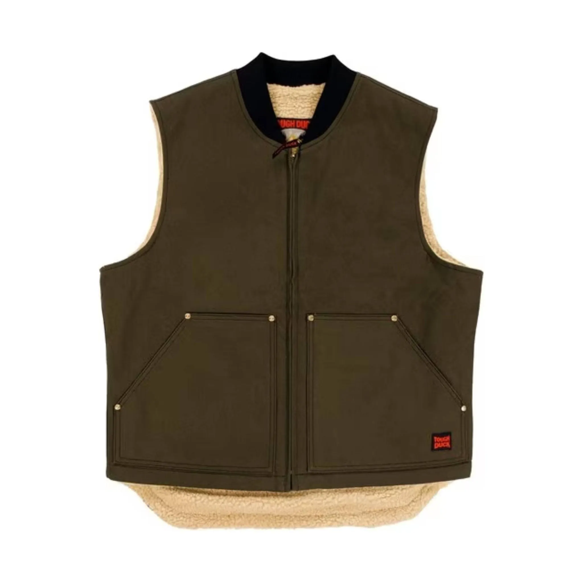 Tough Duck Men's Sherpa Lined Vest - Olive