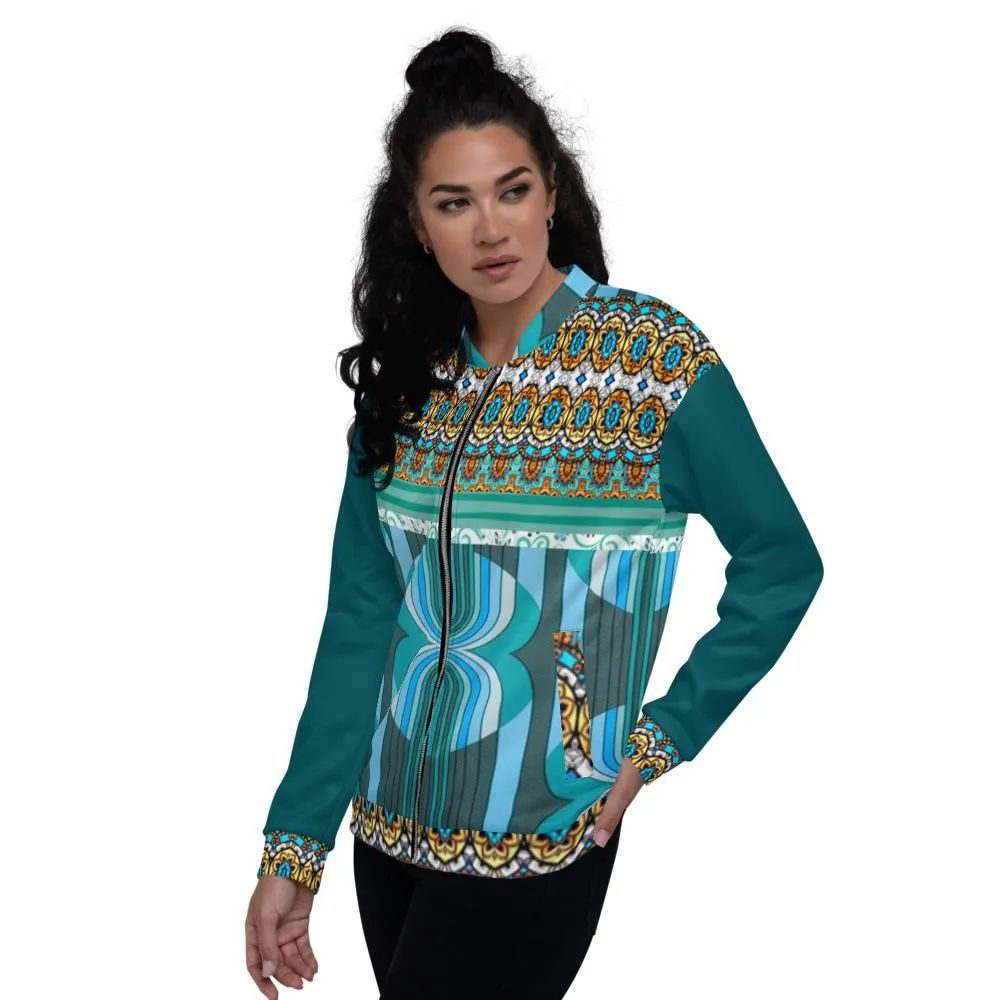 Turquoise Tonight Unisex Bomber Jacket