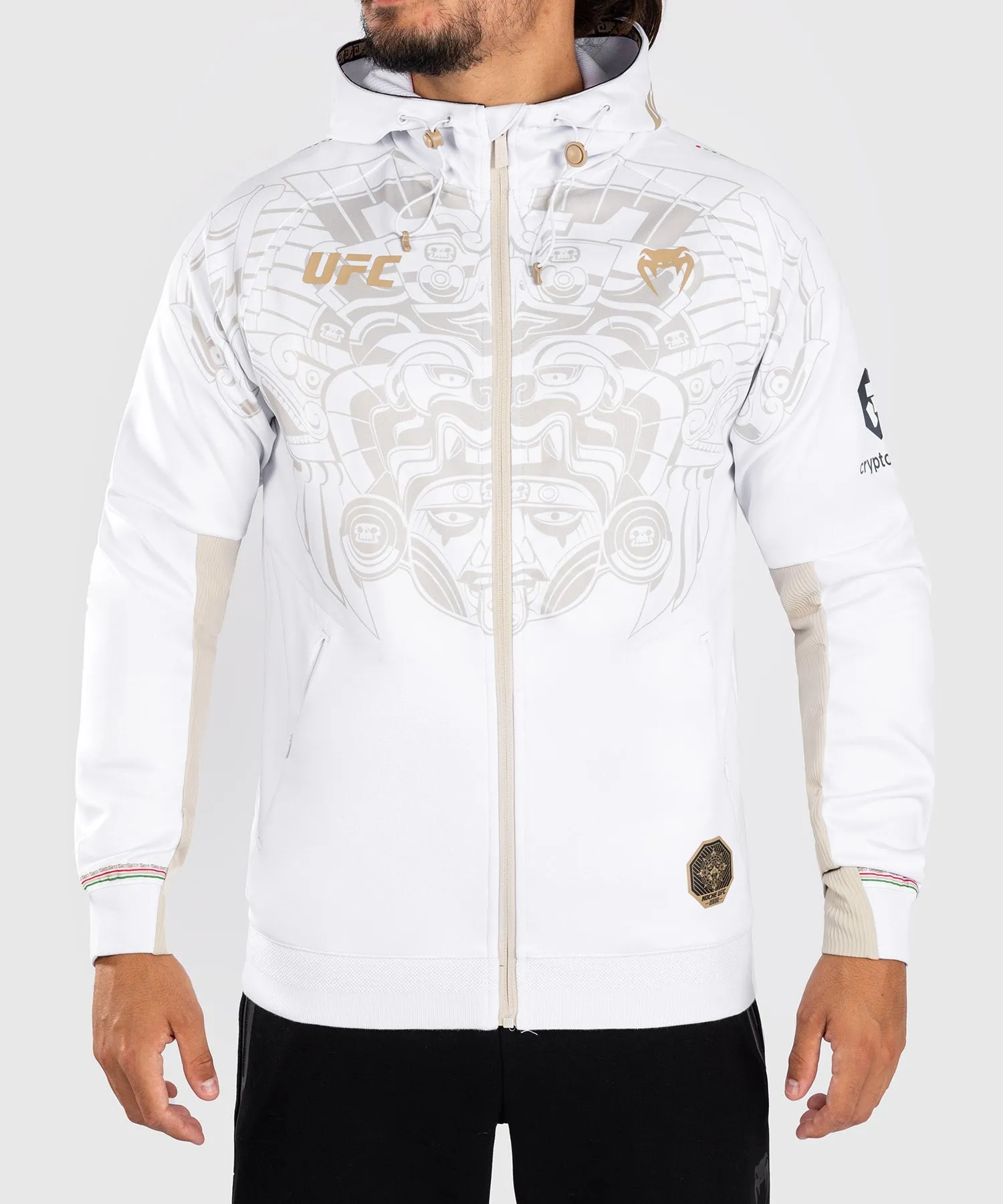 UFC Noche by Venum Personalized Authentic Fight Night Men's Walkout Hoodie - White