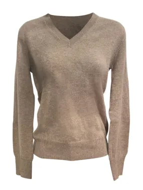 V-neck Cashmere Sweater Toast